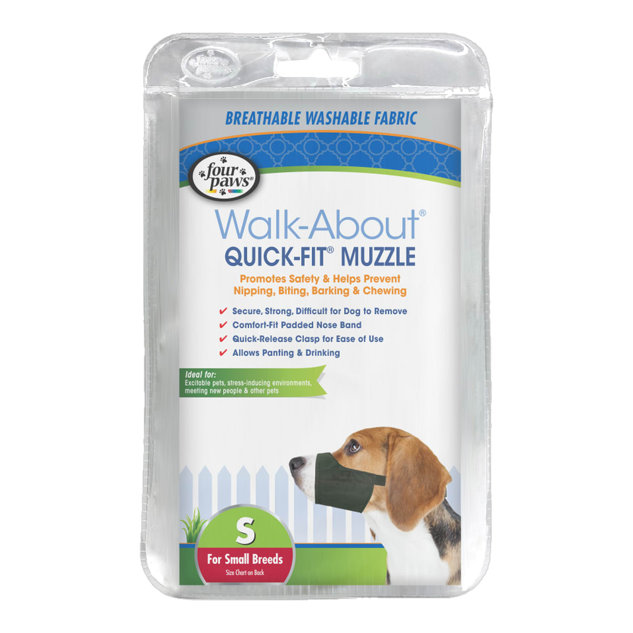 Four Paws Walk-About Quick-Fit Dog Muzzle package front