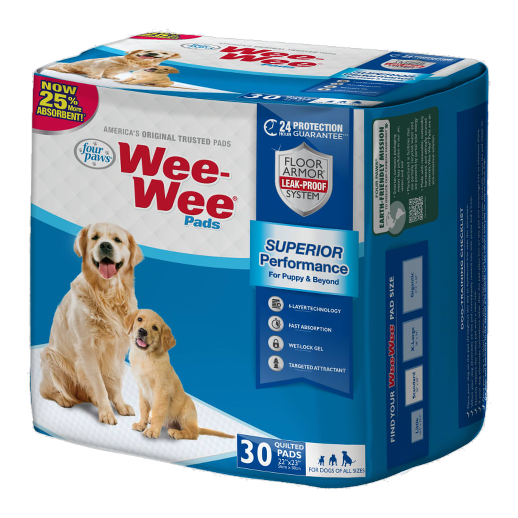 Four Paws Wee-Wee Dog Pee Pads box side