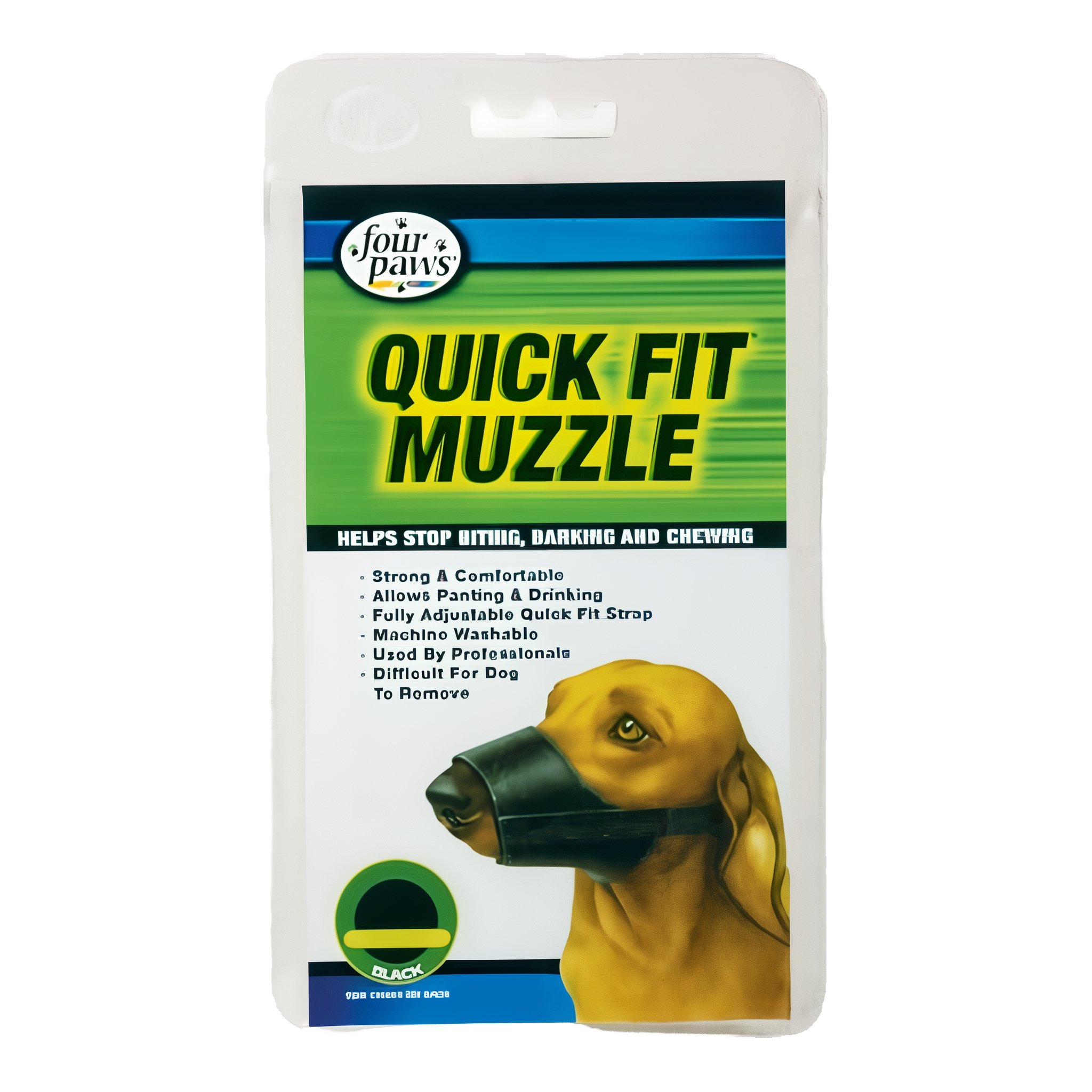 Four Paws Quick Fit Muzzle, fourth version, product details.