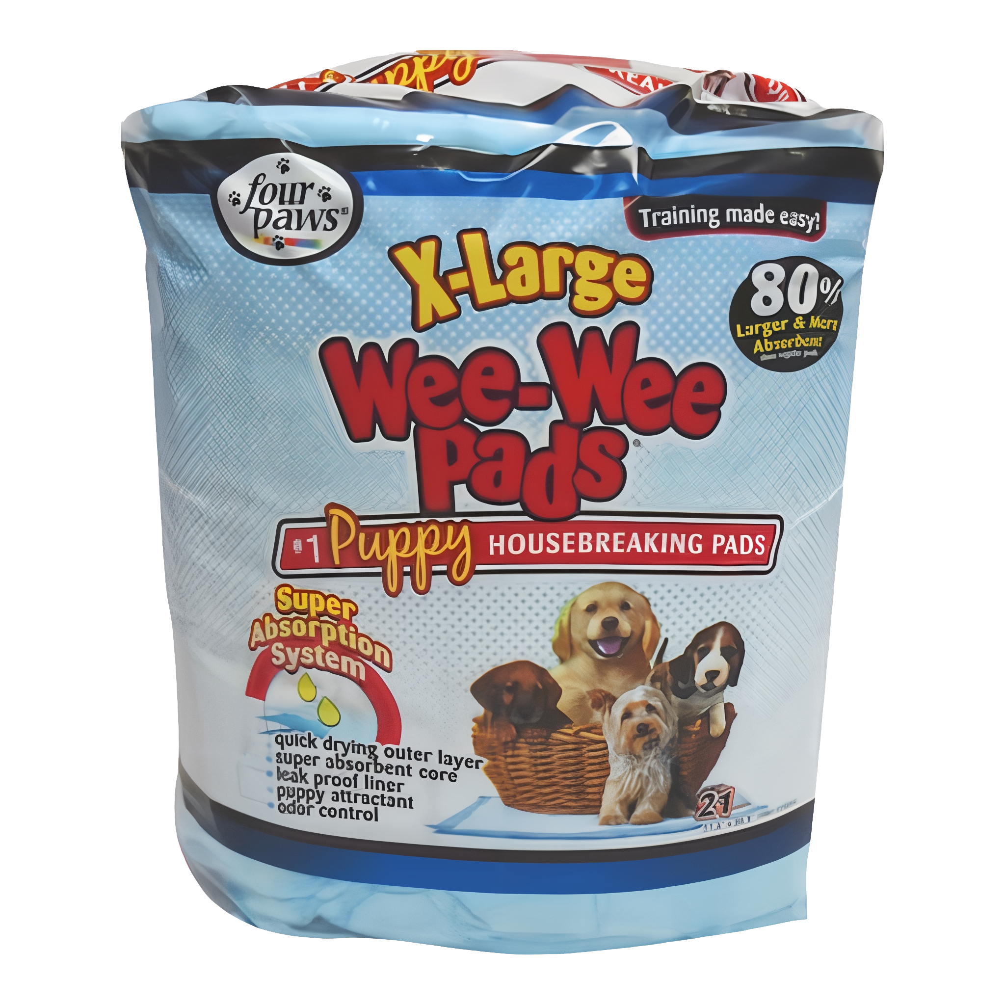 Four Paws Wee Wee Superior Potty Training Pads, X-Large, 21 Pack #X-Large#21 Pack