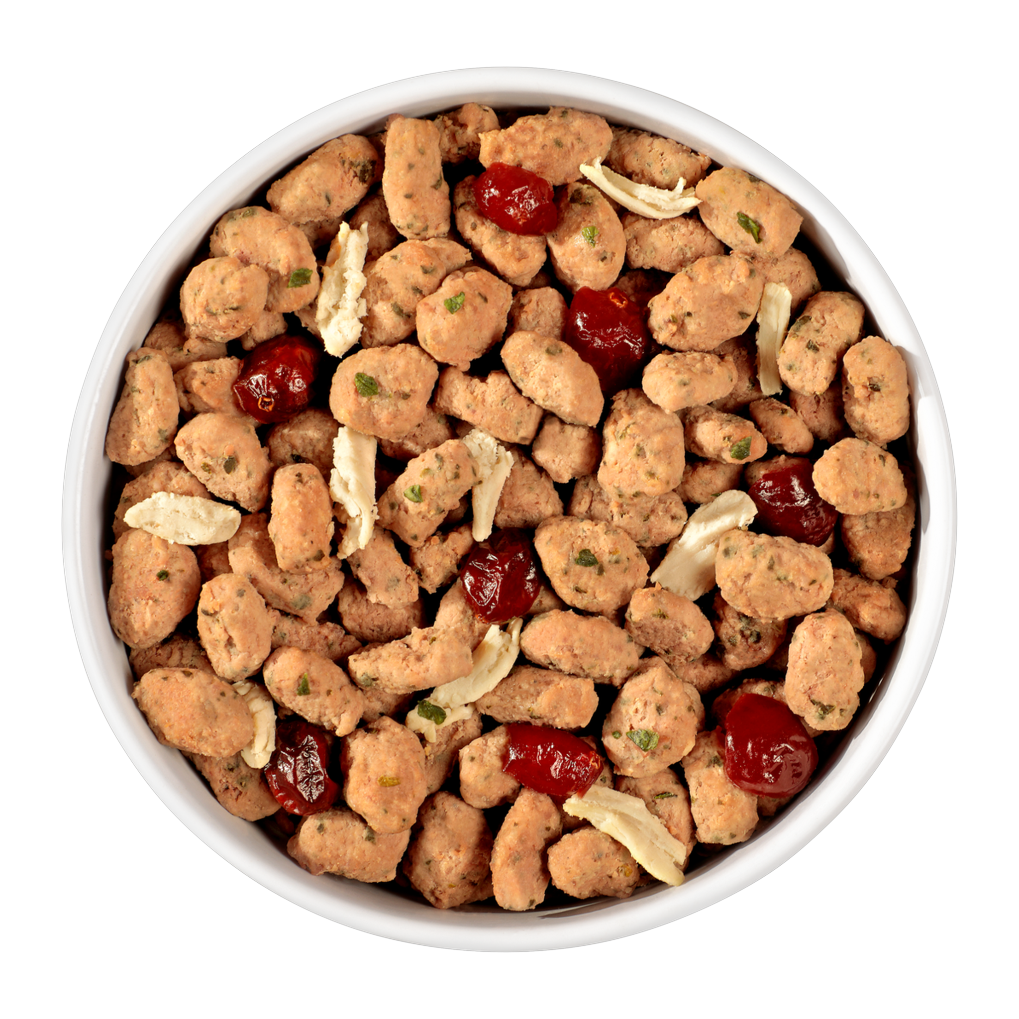 Freshpet Vital Grain Free multi protein fresh dog food served in a bowl with cranberries