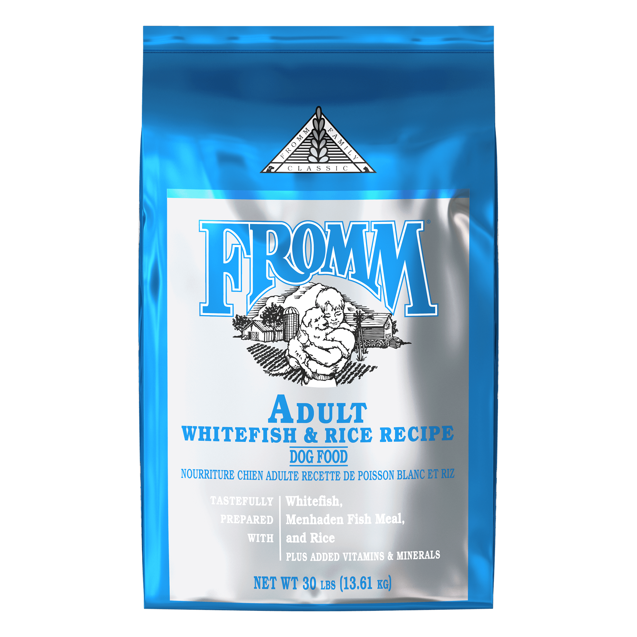 Fromm Classic Adult Whitefish and Rice Recipe Dry Dog Food bag