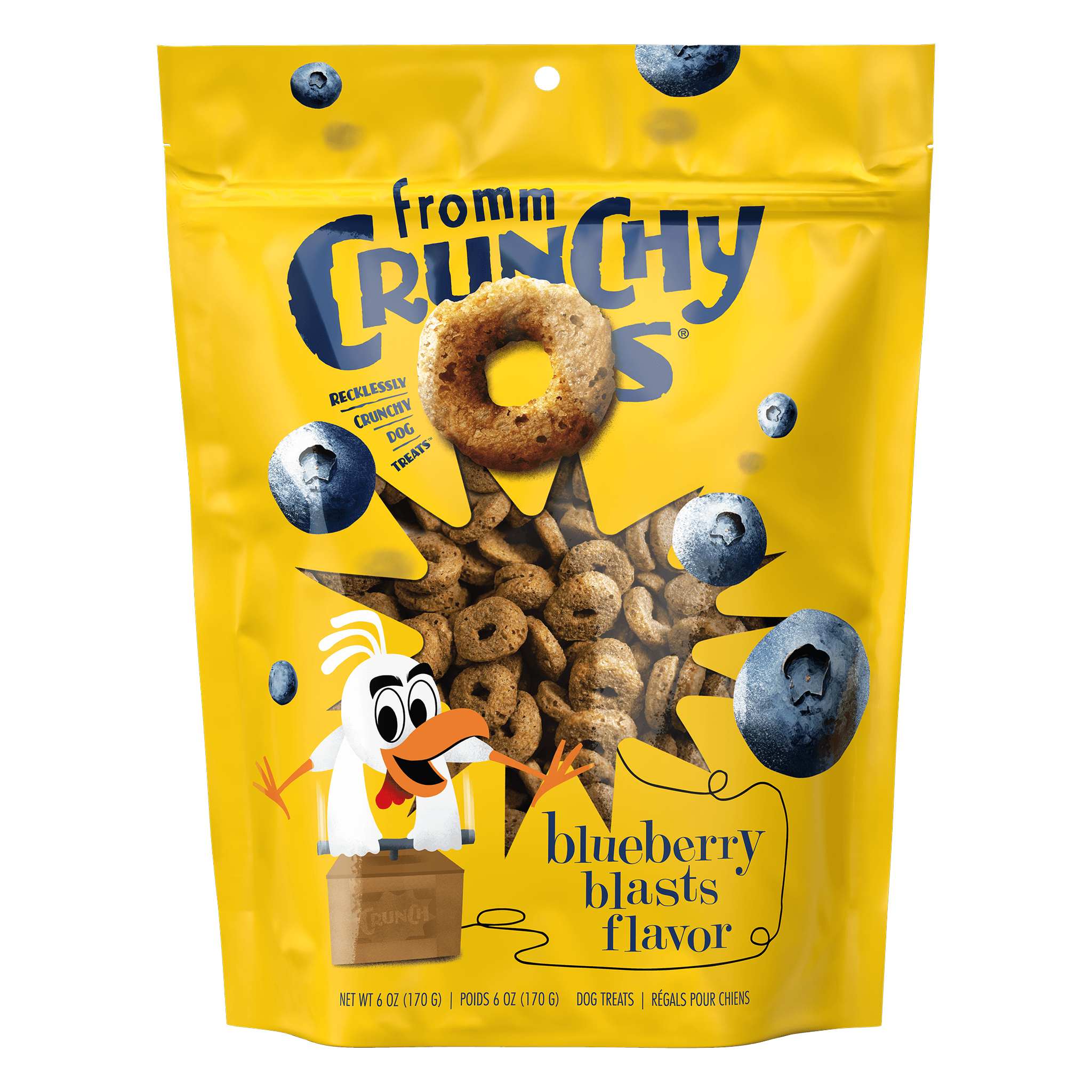 Fromm Crunchy O's Blueberry Blasts Flavor Dog Treats bag