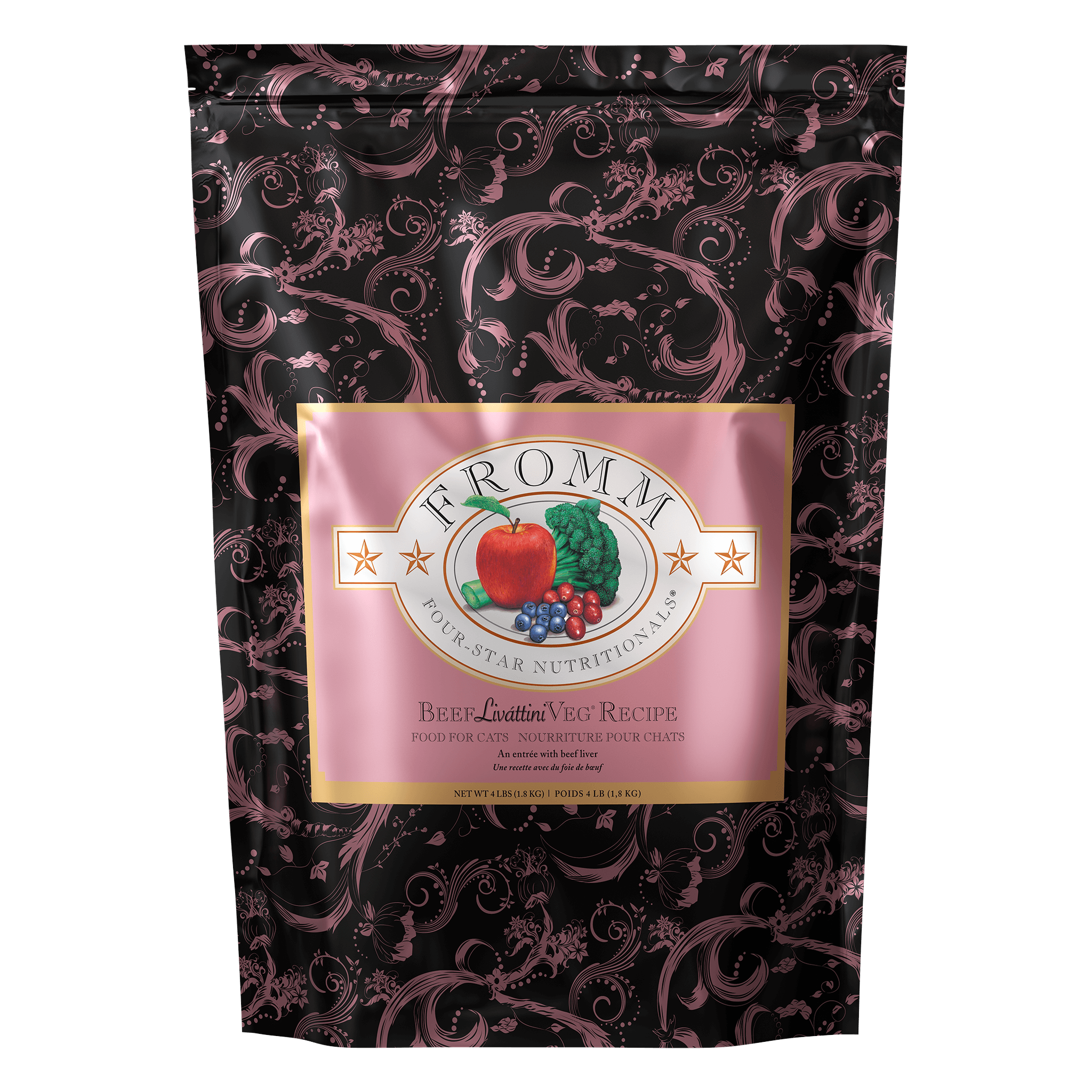 Fromm Four-Star Beef Liváttini Veg Recipe Dry Cat Food bag