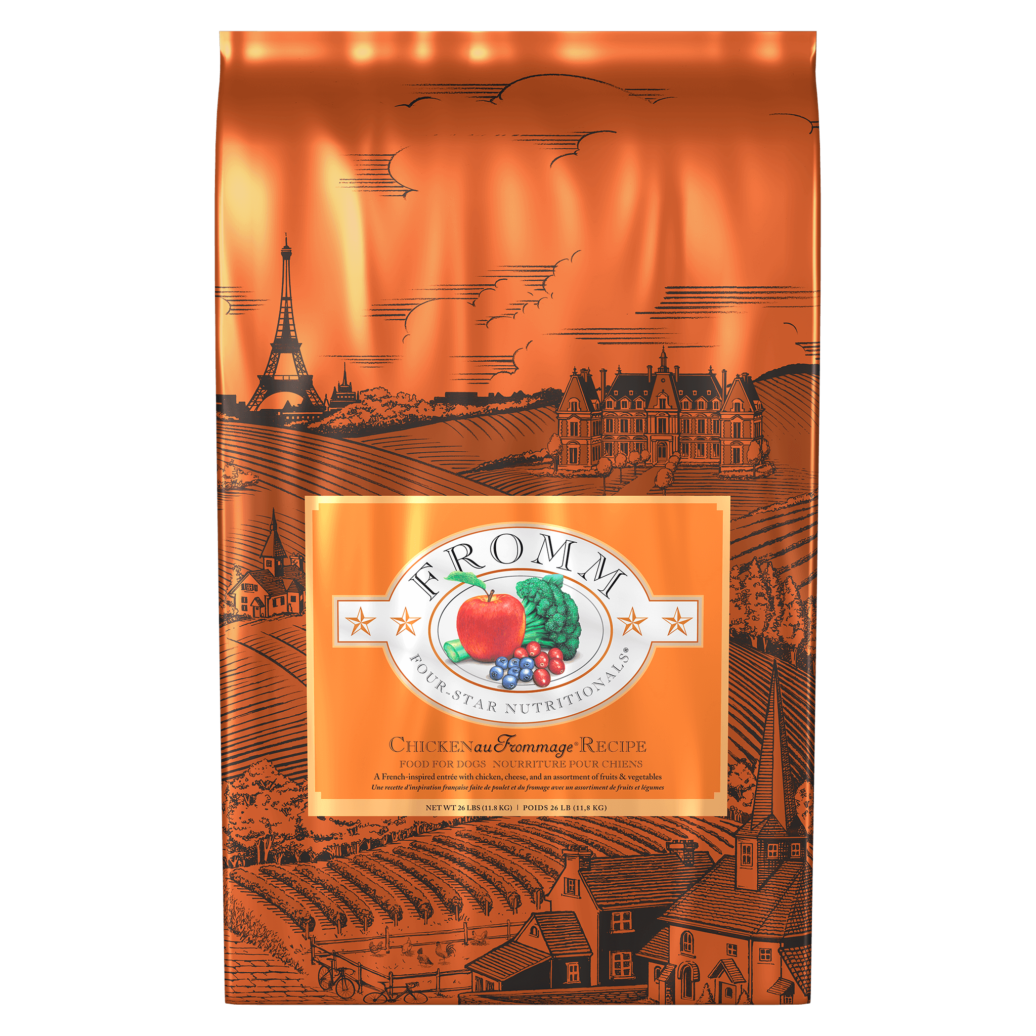 Fromm Four-Star Chicken Au Frommage Recipe Dry Dog Food bag