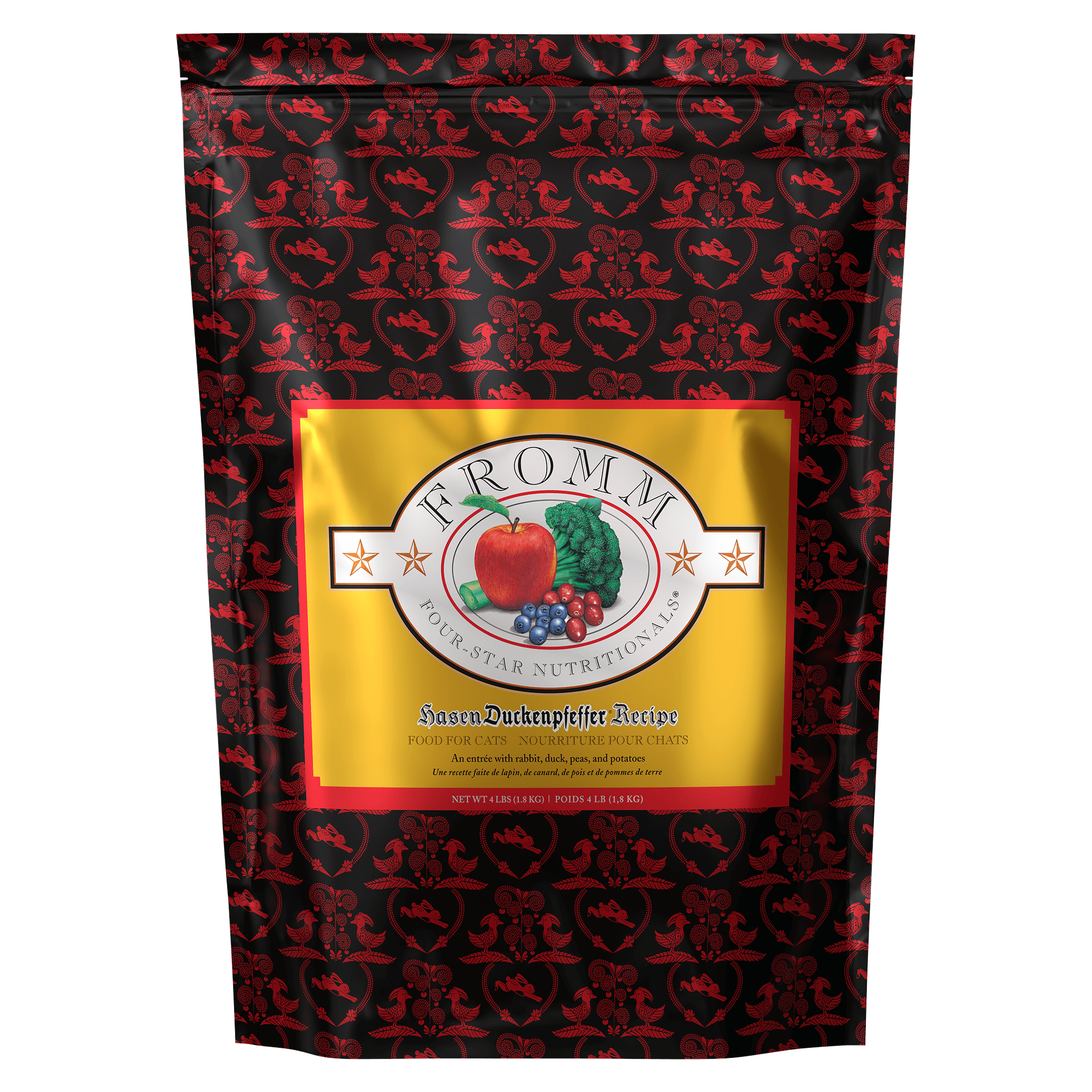 Fromm Four-Star Hasen Duckenpfeffer Recipe Dry Cat Food bag