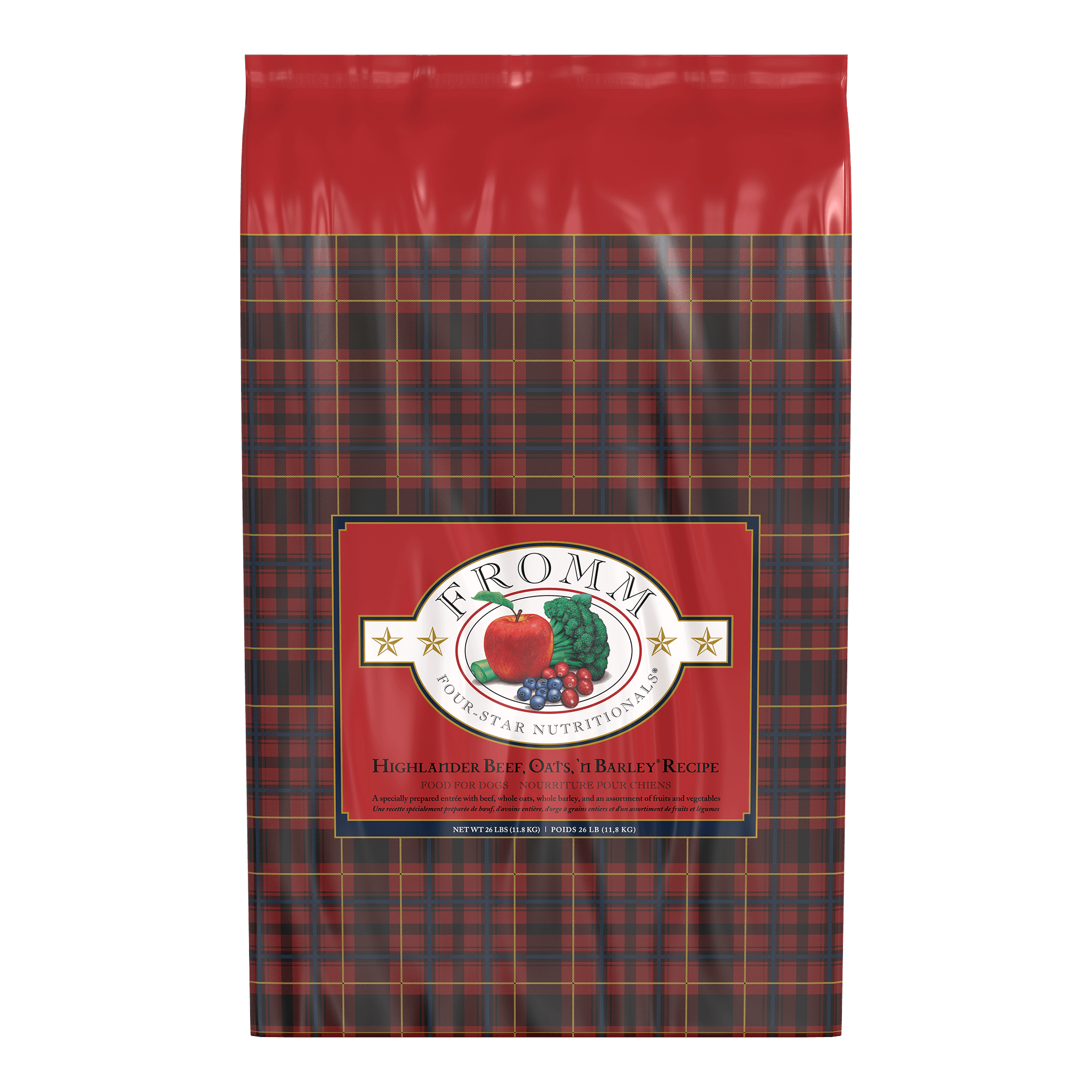 Fromm Four-Star Highlander Beef, Oats 'n Barley Recipe Dry Dog Food bag
