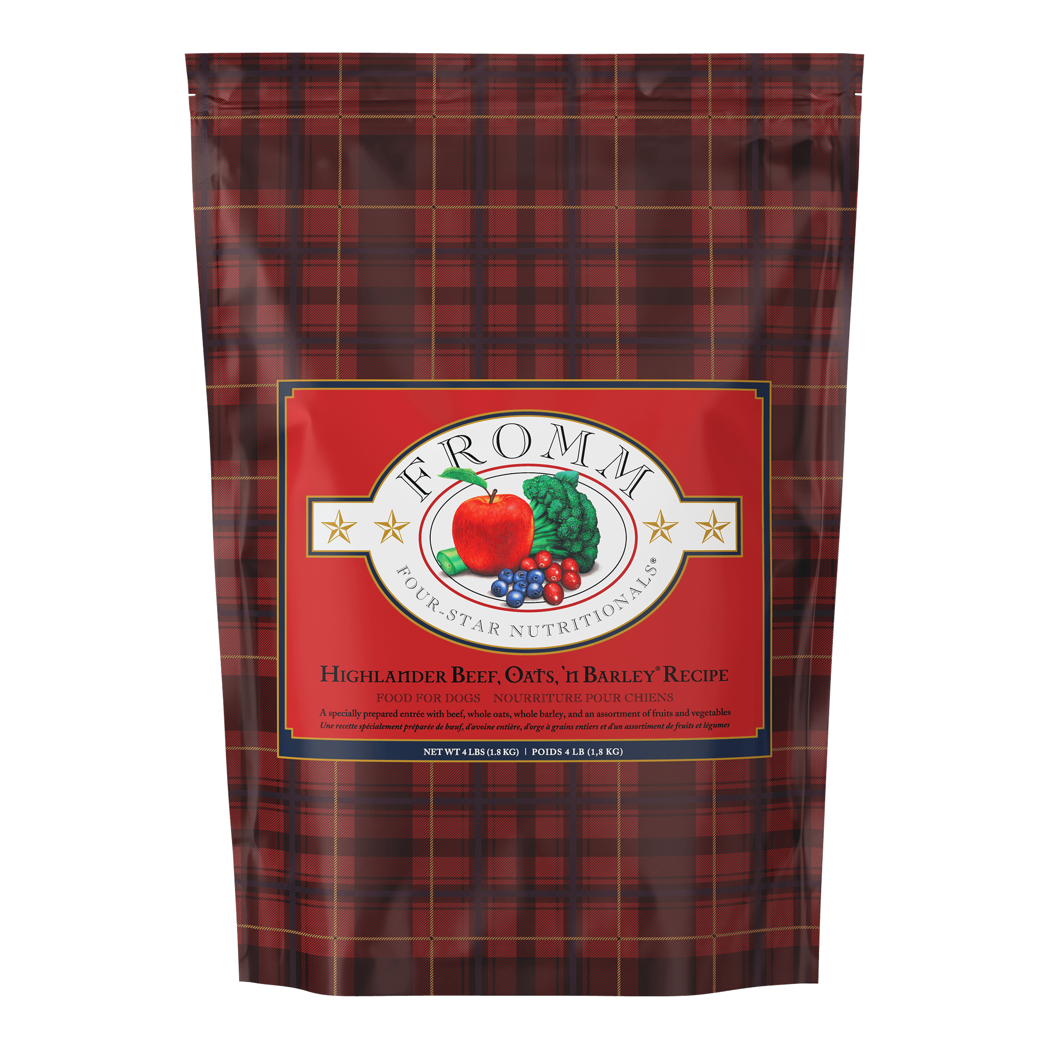 Fromm Four-Star Highlander Beef, Oats 'n Barley Recipe Dry Dog Food bag