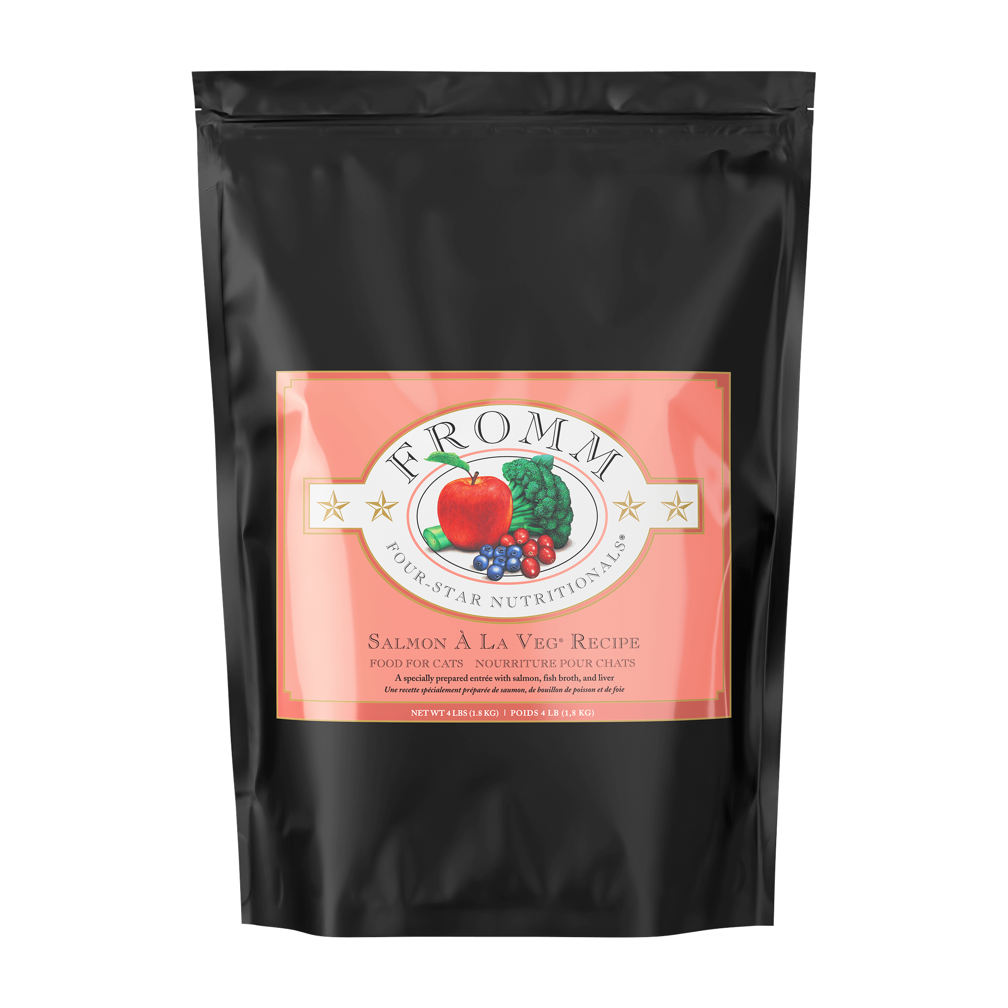 Fromm Four-Star Salmon À La Veg Recipe Dry Cat Food bag