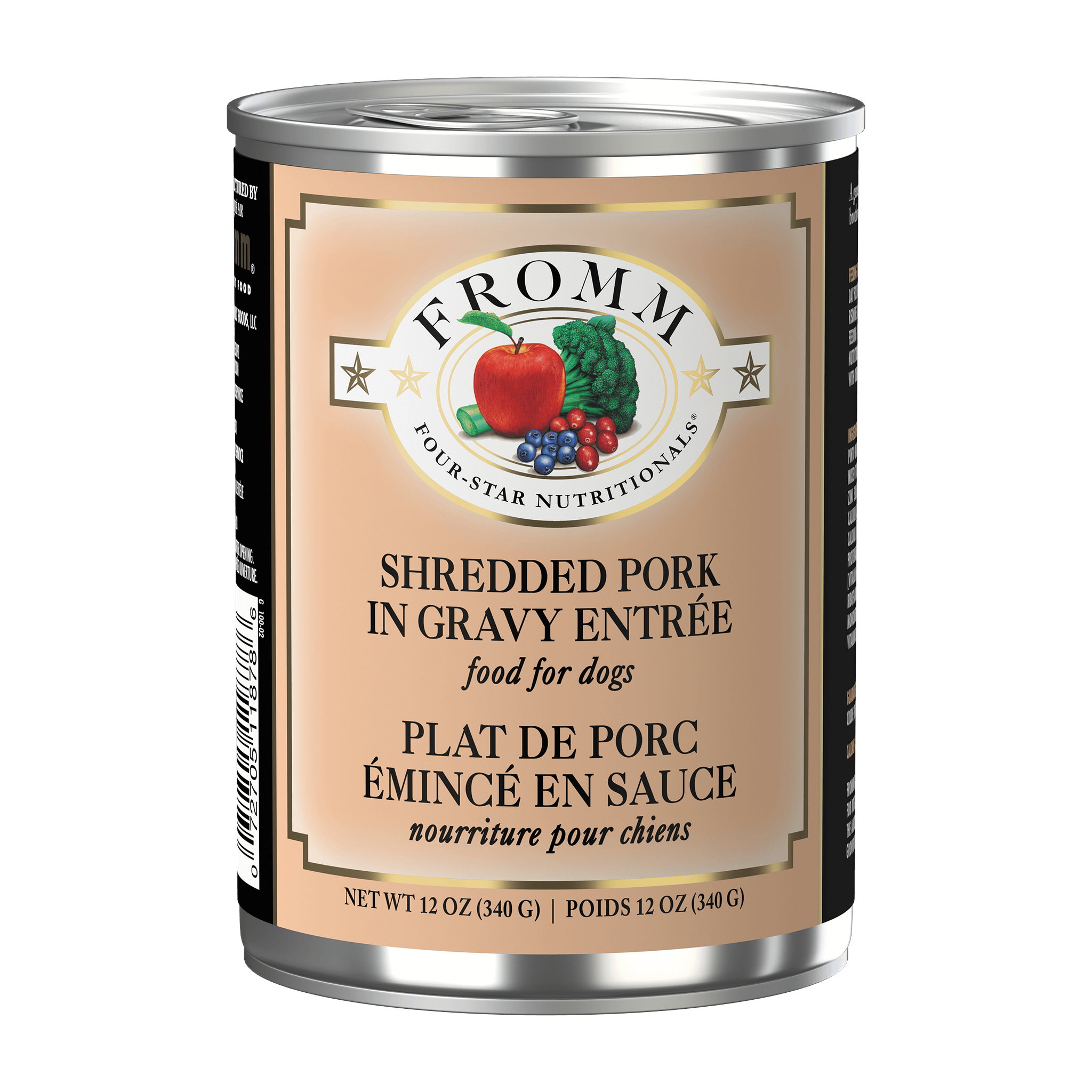 Fromm Four-Star Shredded Pork in Gravy Entrée 12 oz can