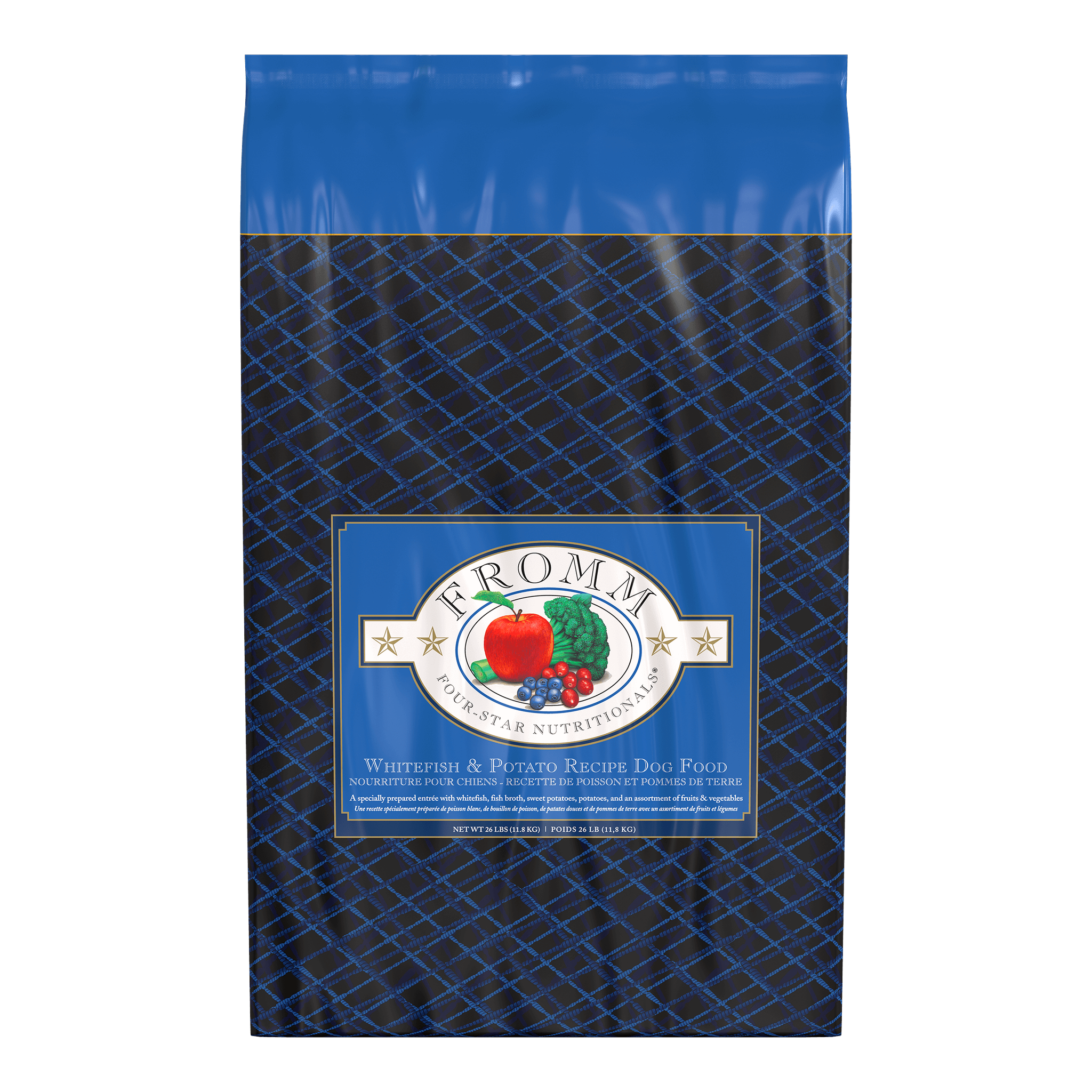 Fromm Four-Star Whitefish and Potato Recipe Dry Dog Food bag