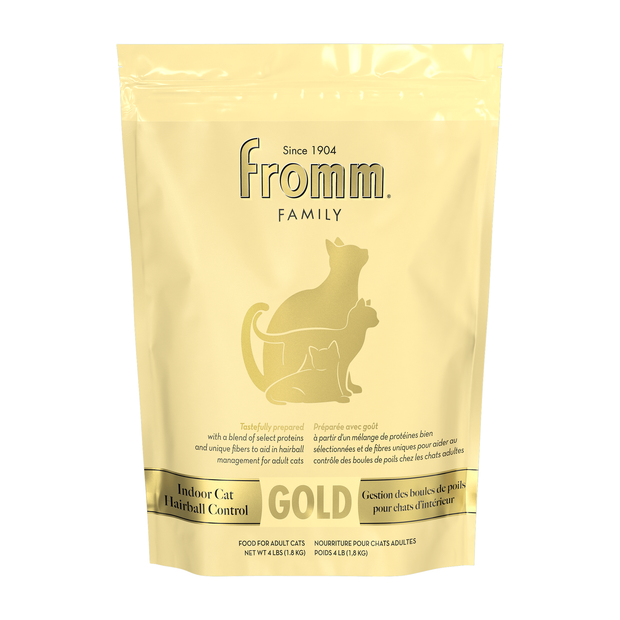 Fromm Gold Indoor Cat Hairball Control Dry Cat Food bag
