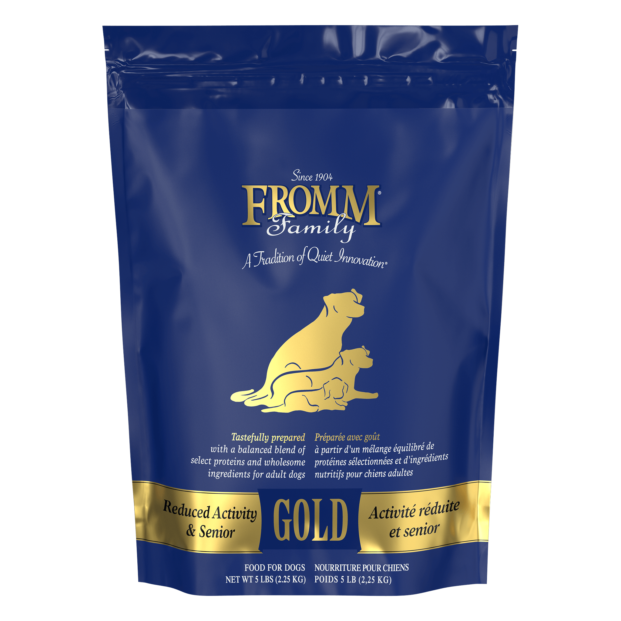 Fromm Gold Reduced Activity & Senior Dry Dog Food bag