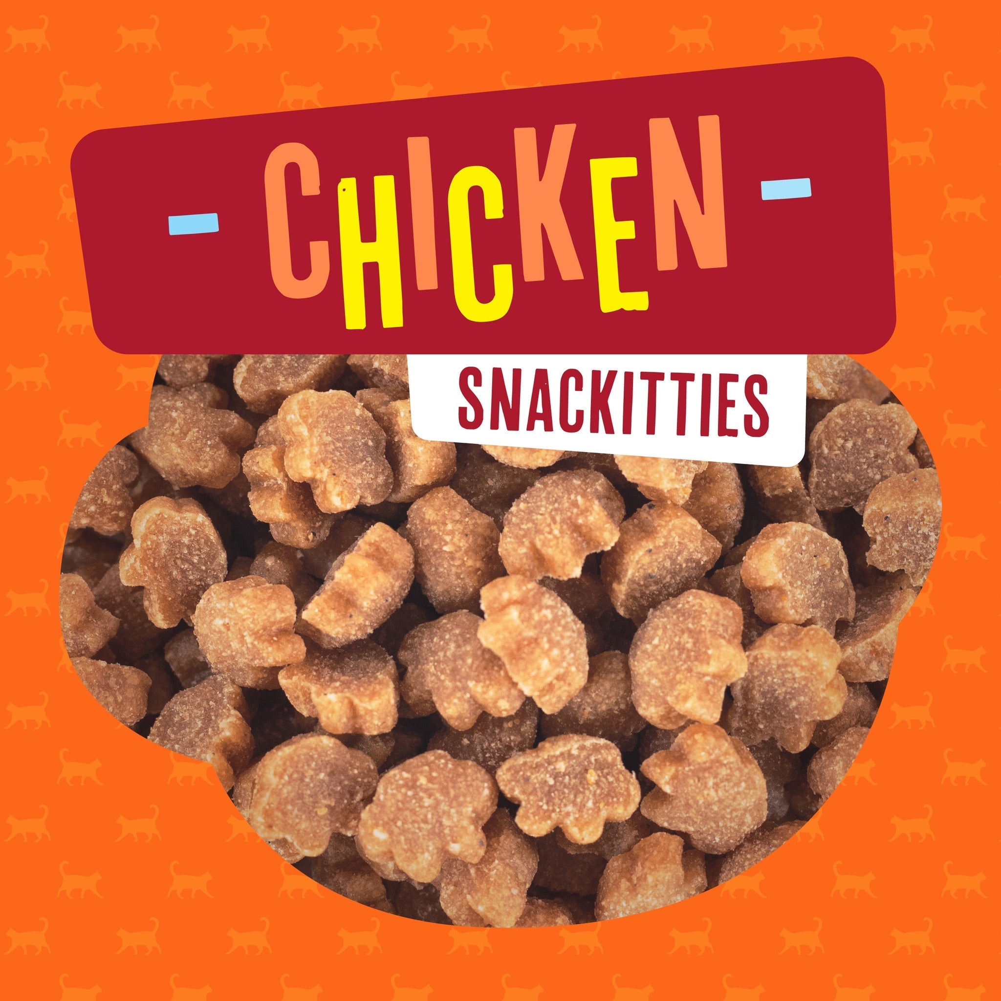 Close-up of PurrSnackitty Chicken Snackitties soft and savory cat treats