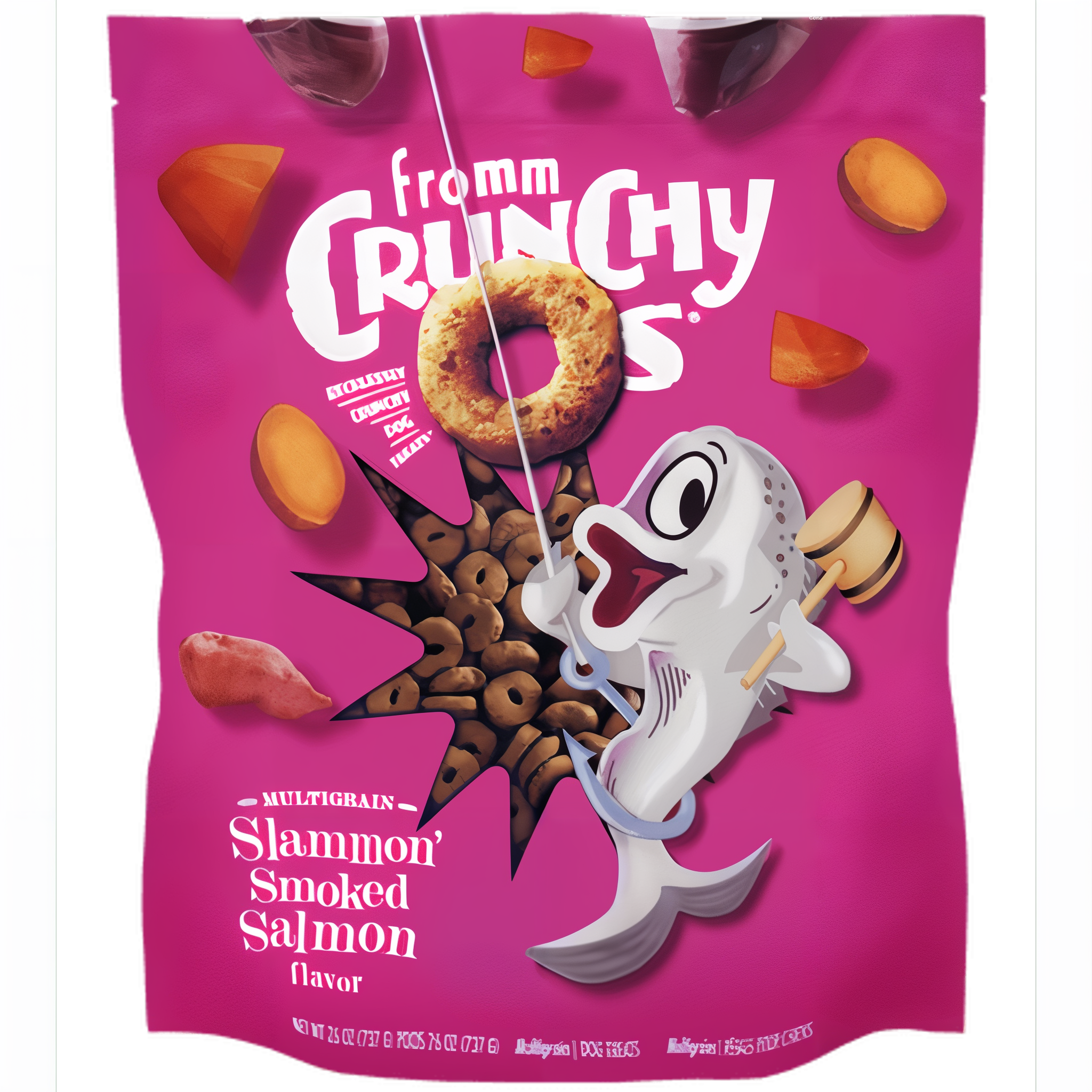 Fromm Crunchy O's Slammon Smoked Salmon Dog Treats, 26 oz container #26 oz