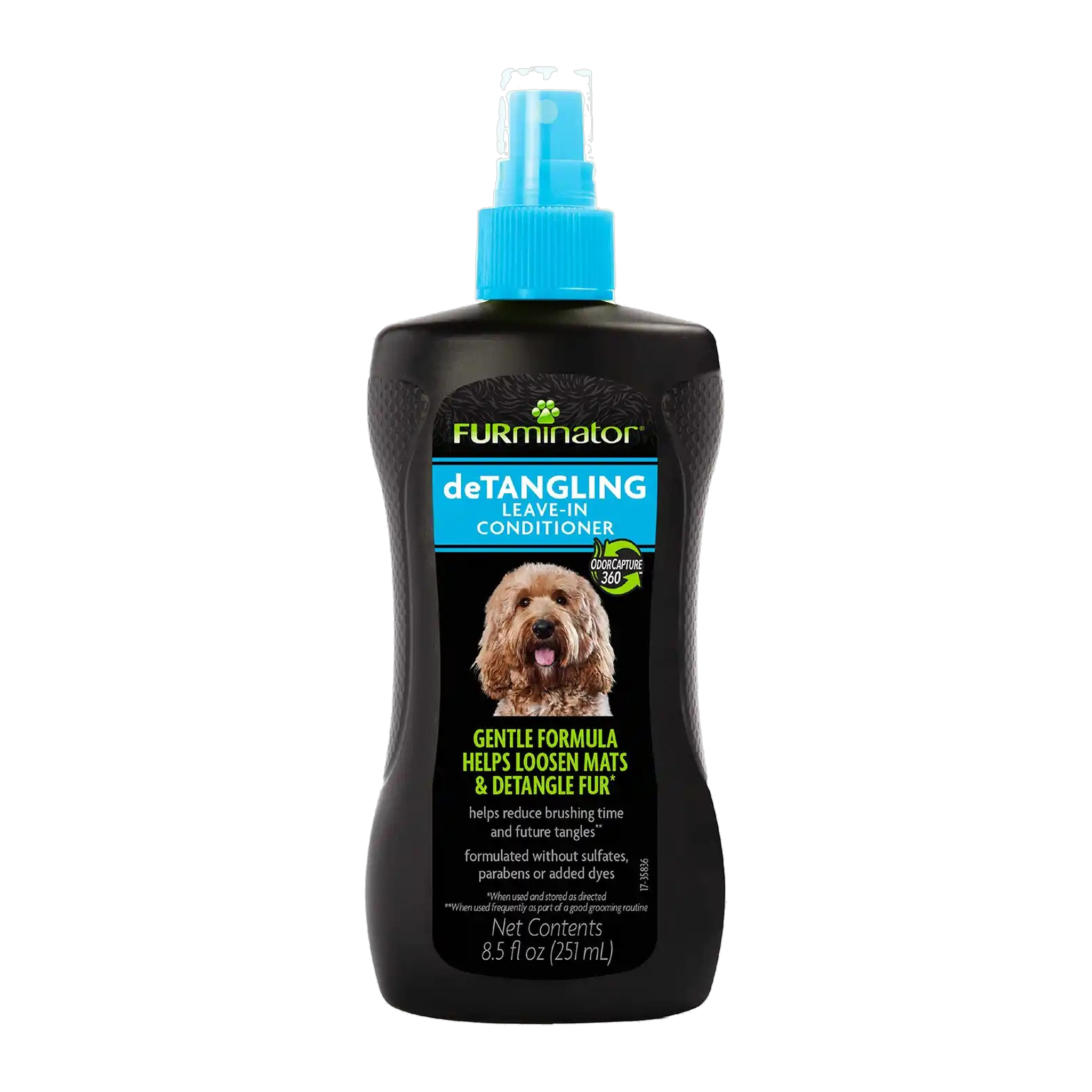 FURminator Doodle Detangling Leave-In Conditioner Spray 8.5 oz bottle, front