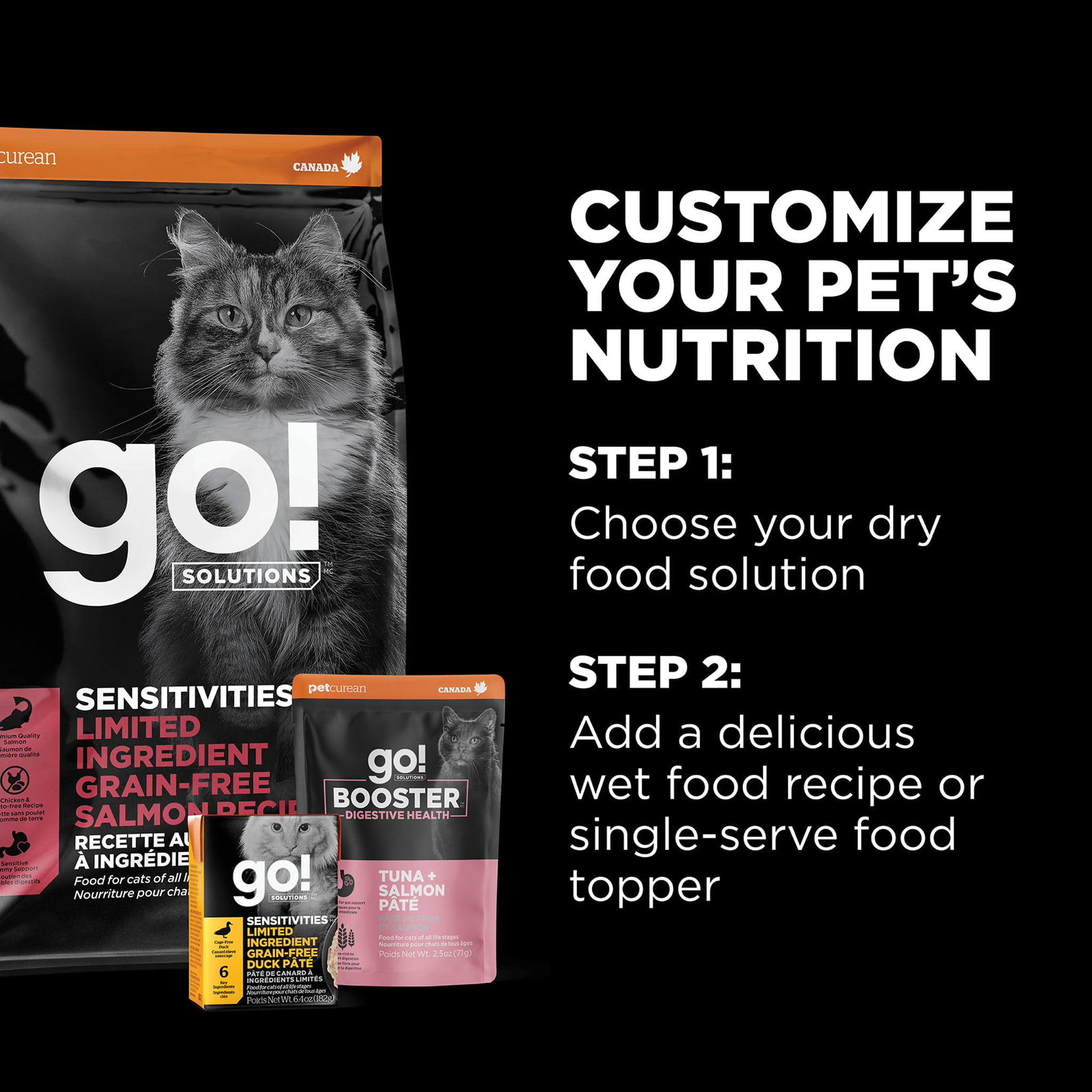 Go! Solutions Sensitivities Limited Ingredient Grain-Free Salmon Recipe solutions overview