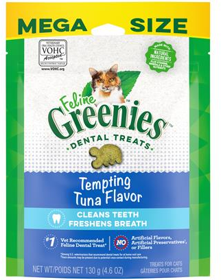 Greenies Feline Tempting Tuna Flavor Dental Adult Cat Treats