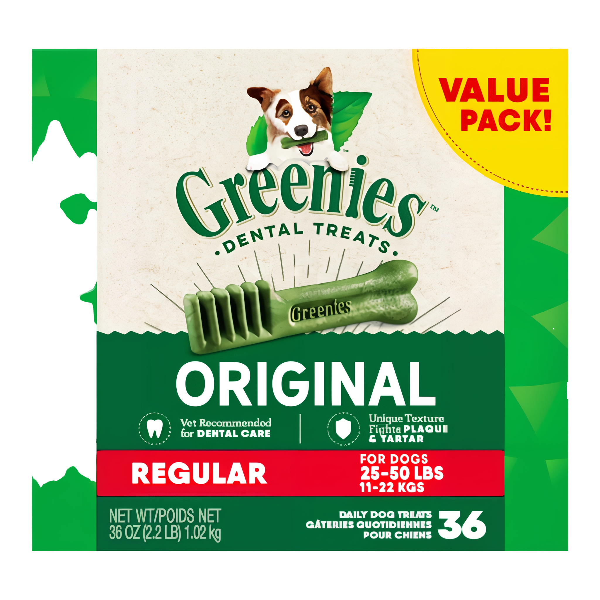 Greenies Original Chicken Flavor Regular Chewy Dental Dog Treats