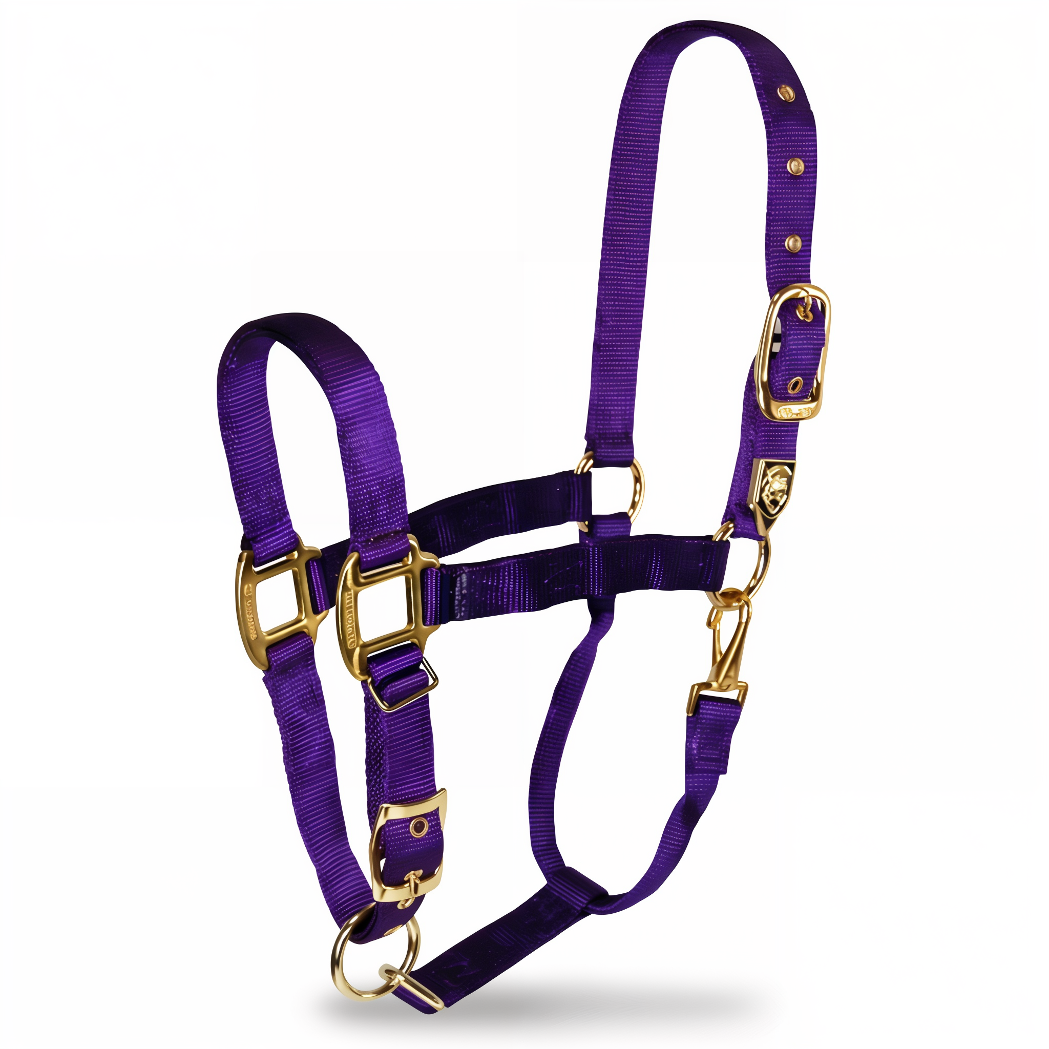 Purple Hamilton Halter Company Adjustable Chin Halter With Snap, Average size.