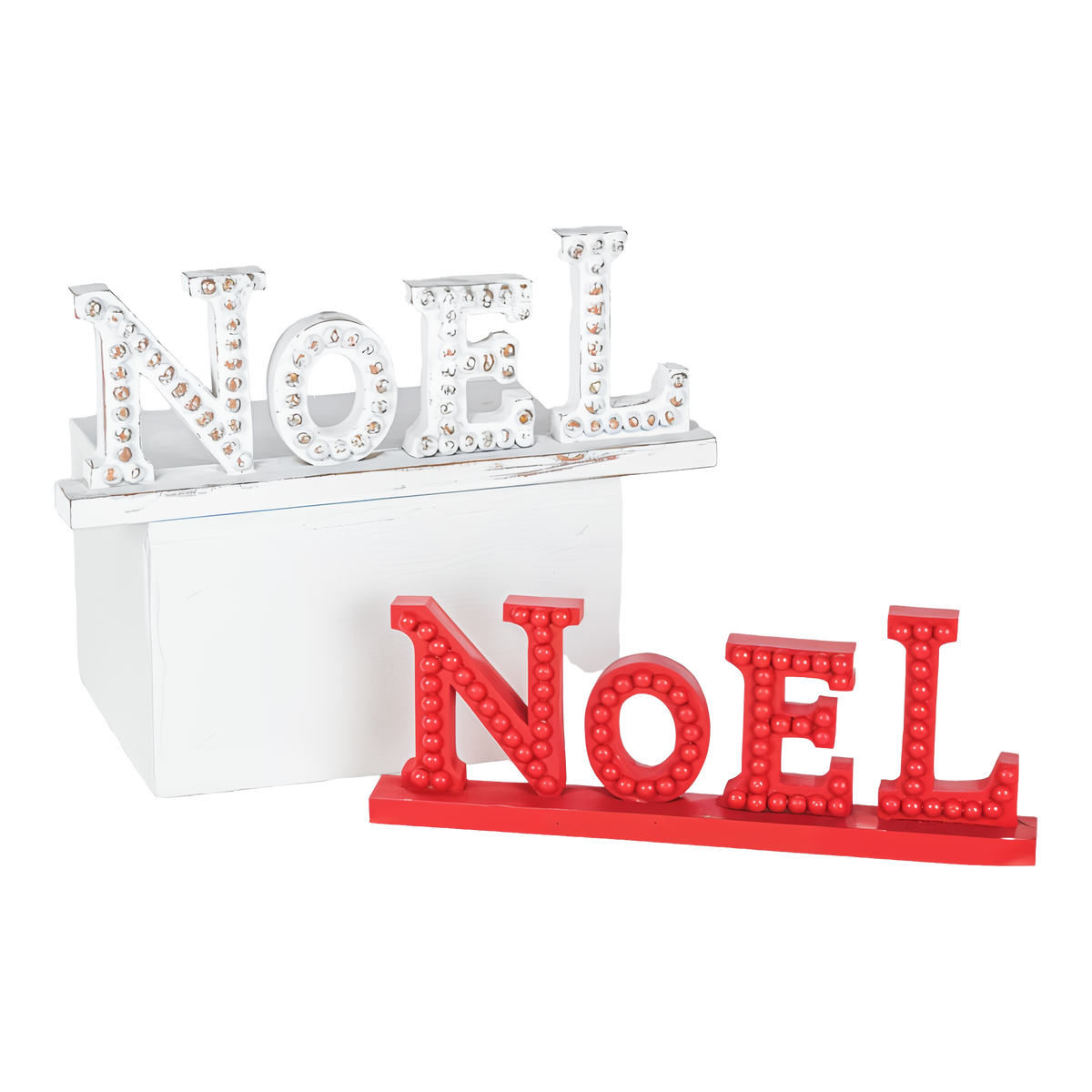 Hanna's Handiworks Noel White Red Tabletop -- product image
