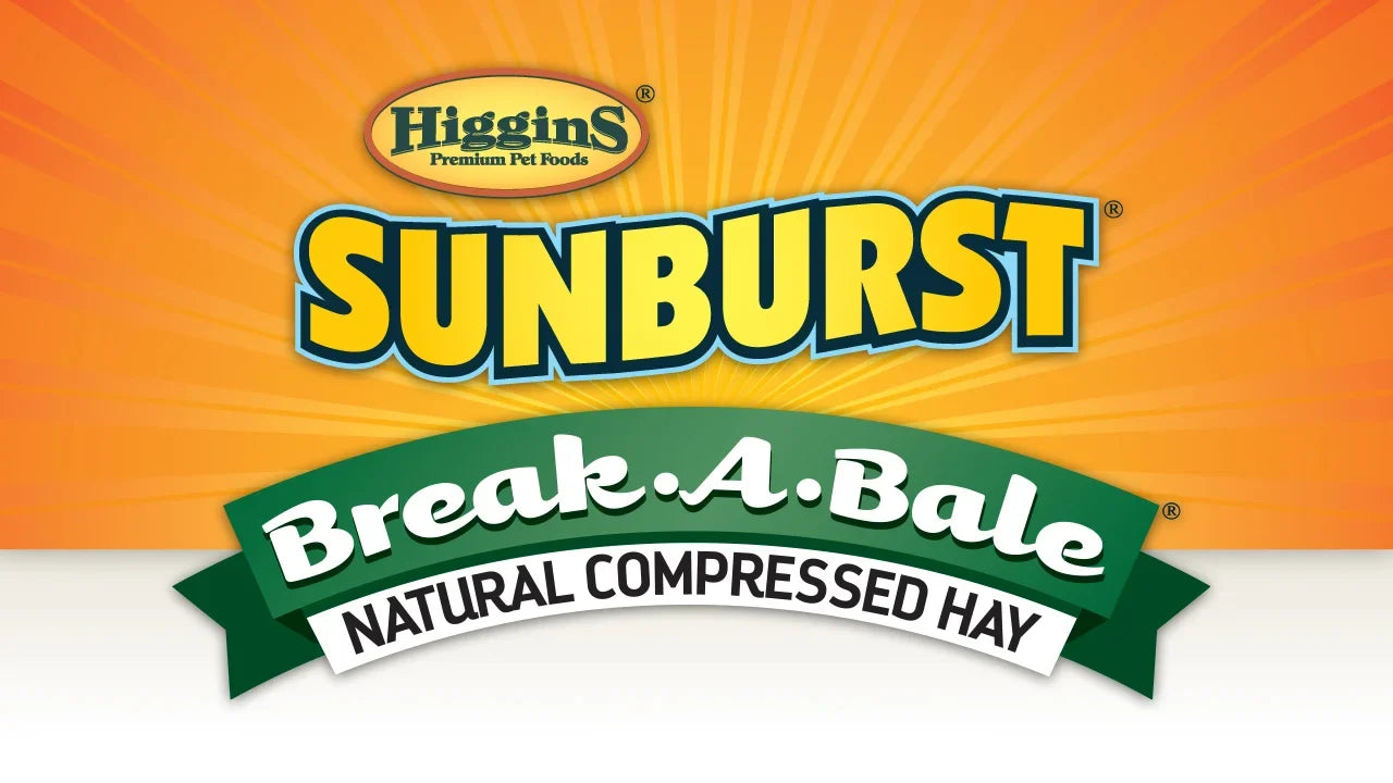 Break-A-Bale compressed hay — break off a pre-cut portion and feed