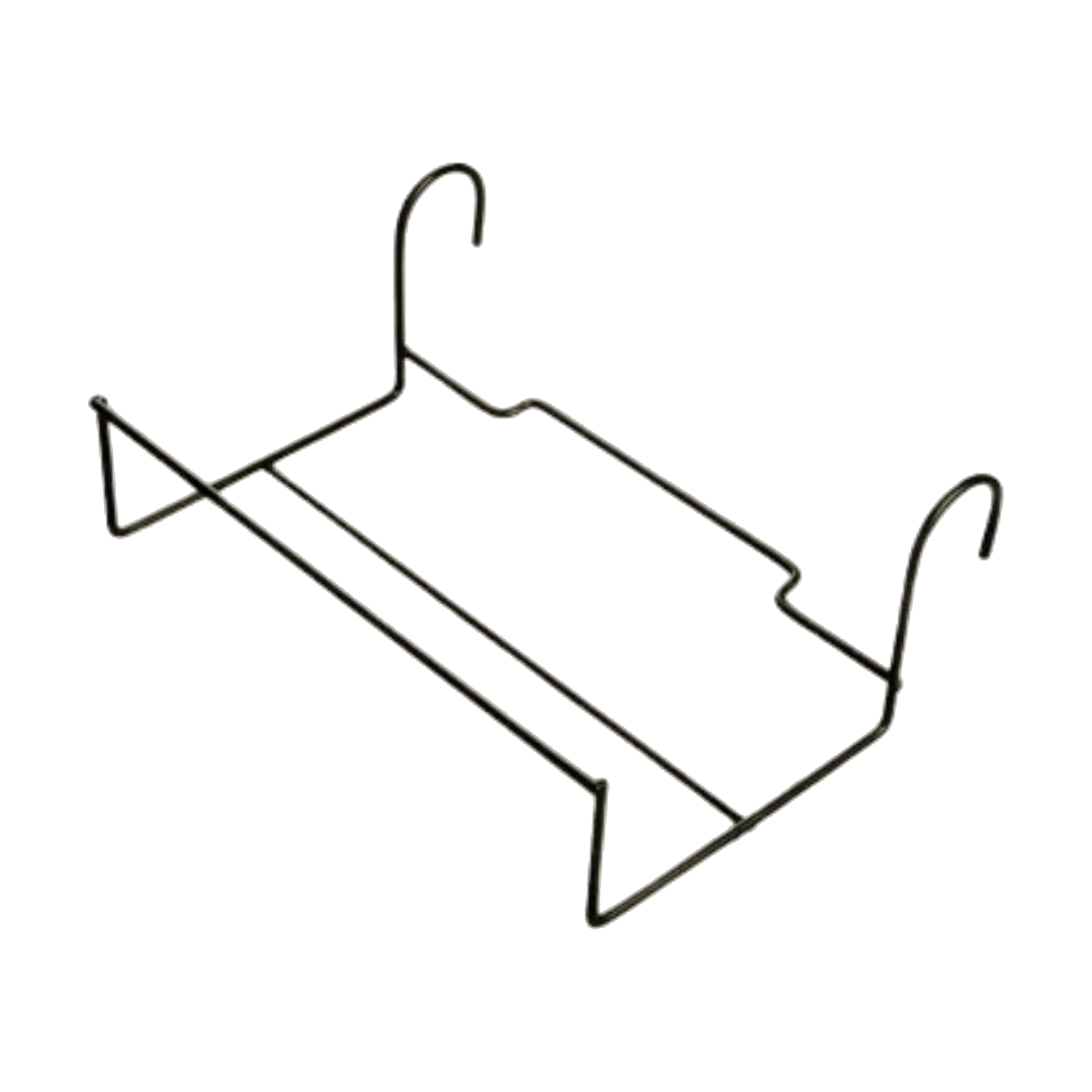 HoldAll Flower Box Holder, a pair of weatherproof open-wire railing brackets that slide over 2 inch railings to hold flower boxes from 18 to 36 inches long