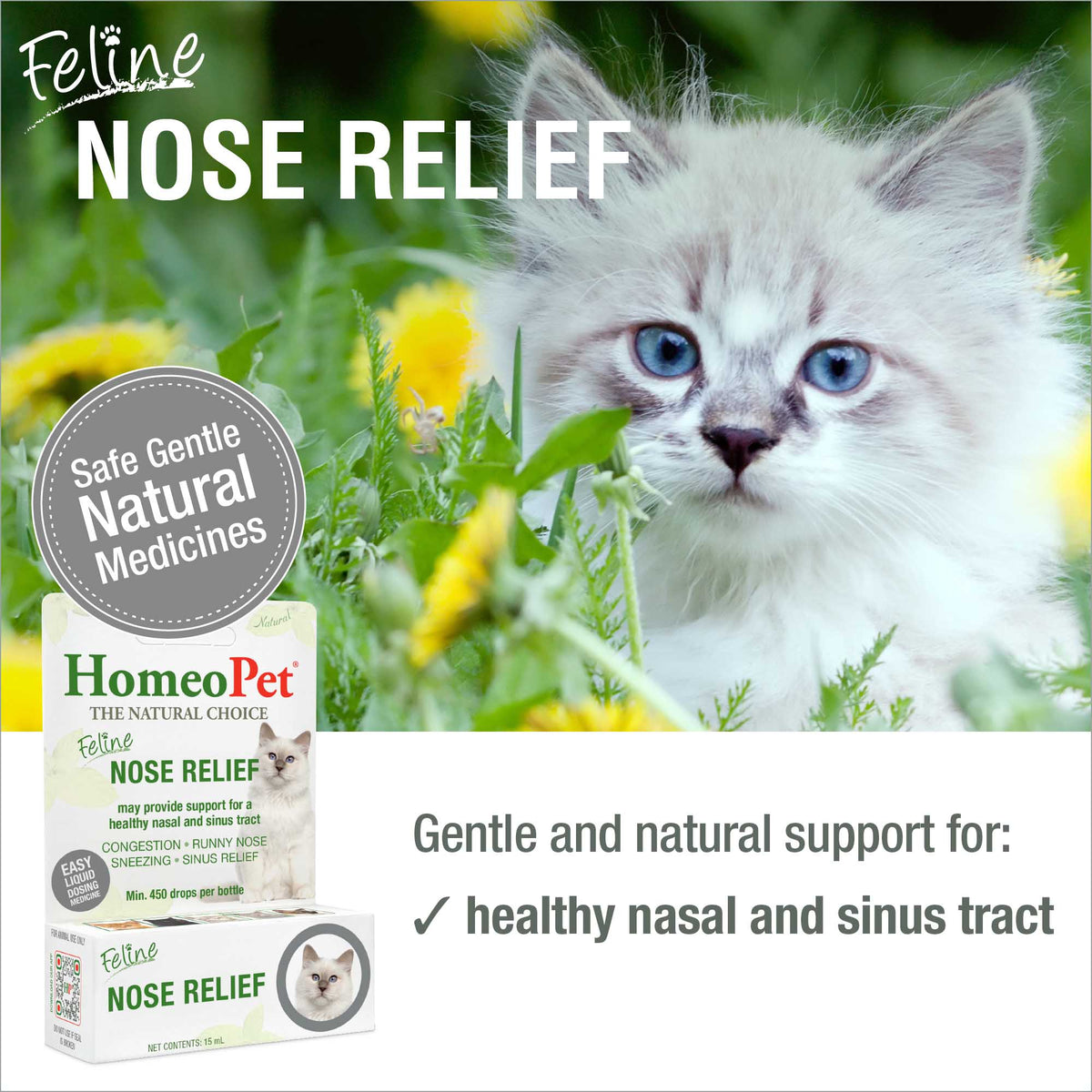 HomeoPet Feline Nose Relief safe gentle natural medicine benefits