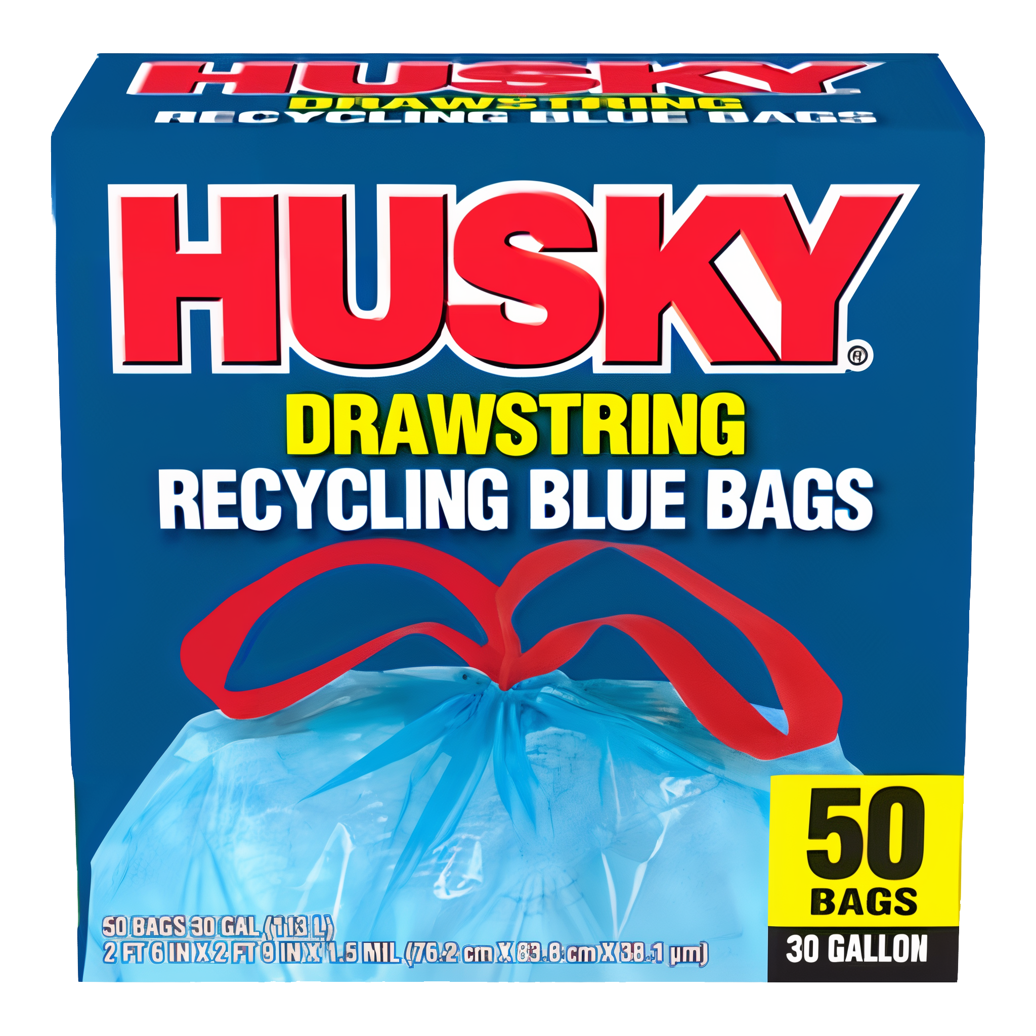 Husky 30 Gal Drawstring Recycling Bag