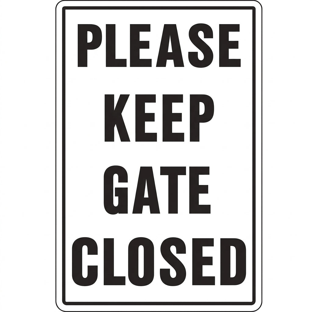 HY-KO Rural and Urban Sign Please Keep Gate Closed