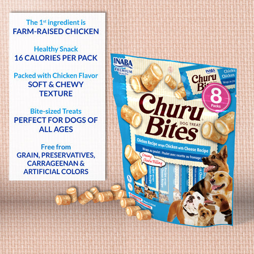 Inaba Churu Bites Chicken Recipe Wraps Chicken Recipe Dog Treats brand information tile