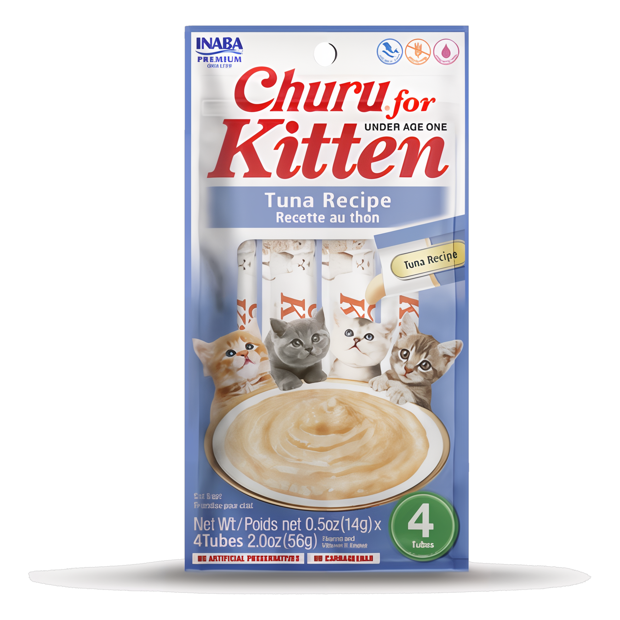 Inaba Churu Kitten Tuna Recipe Cat Treats, 4 tubes package