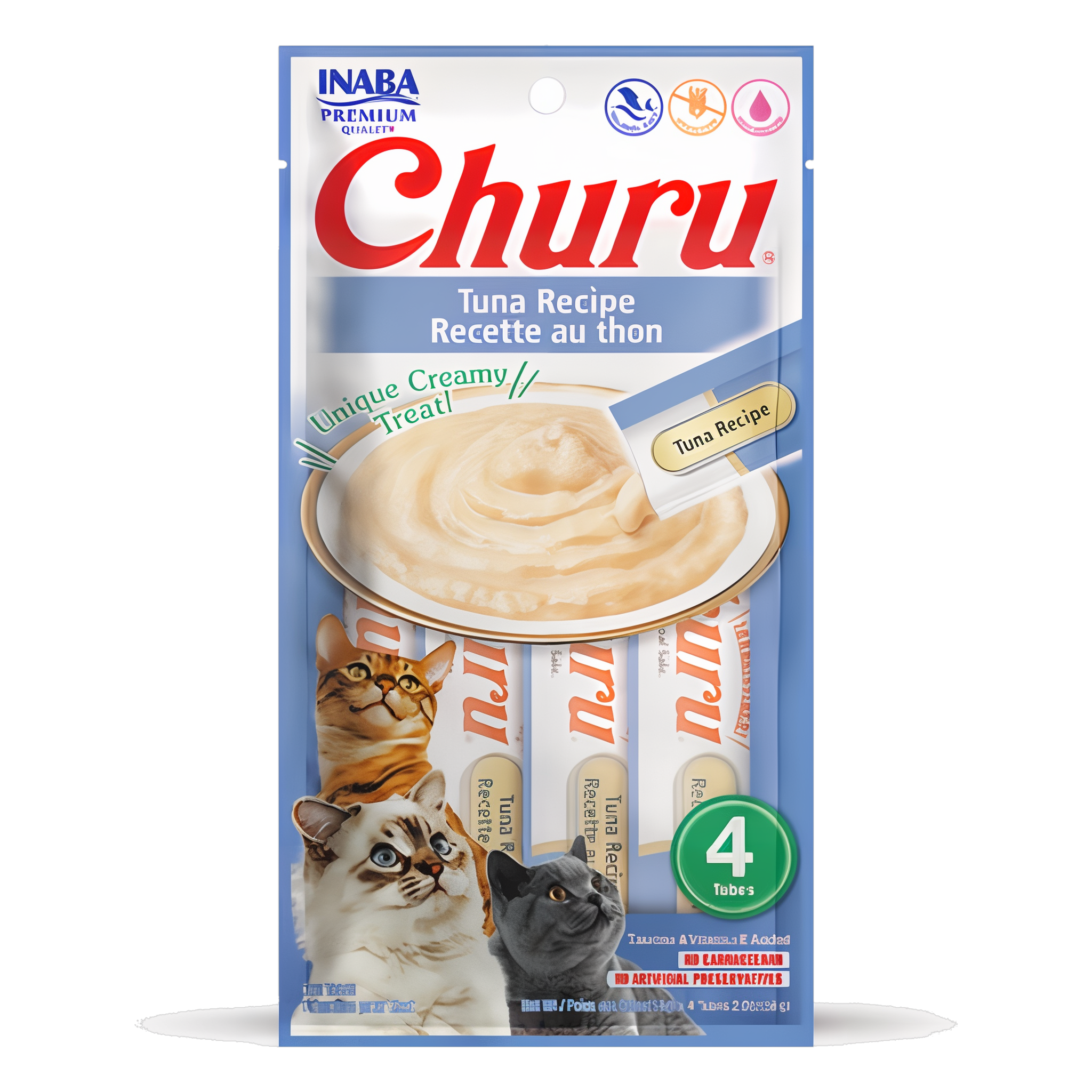 Inaba Churu Tuna Recipe Cat Treats, 4 tubes package