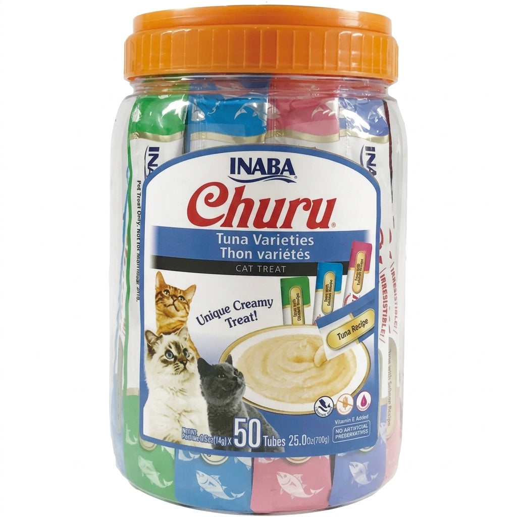 Inaba Churu Grain-Free Cat Treat Tuna Puree Variety Pack