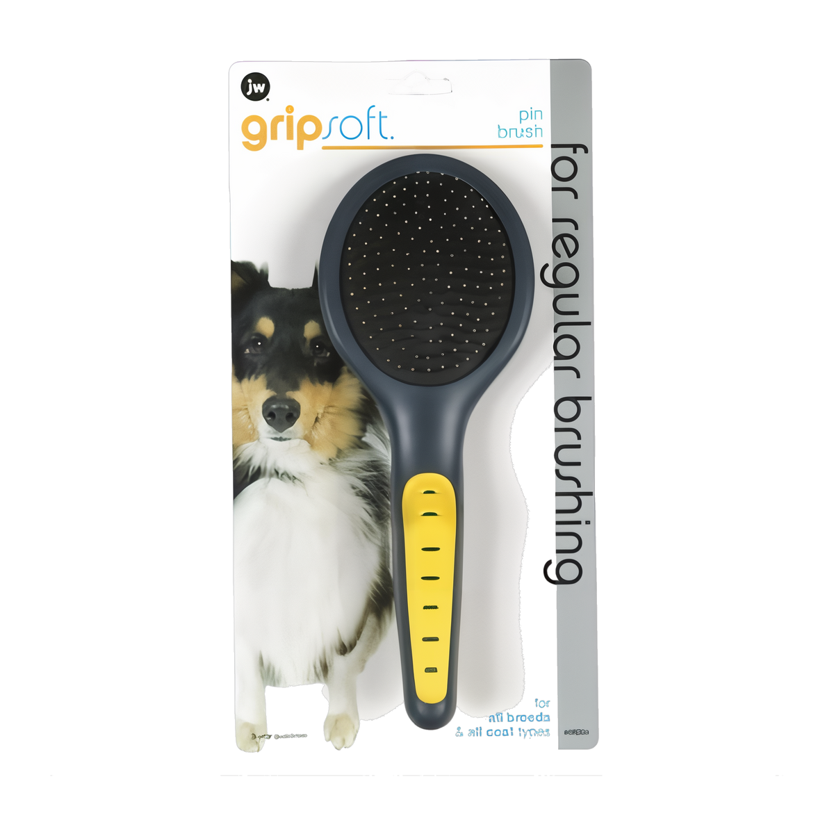 JW Gripsoft Pin Brush in retail packaging