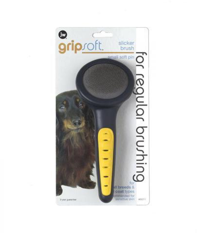 JW Pet GripSoft Slicker Dog Brush, small size for dogs.