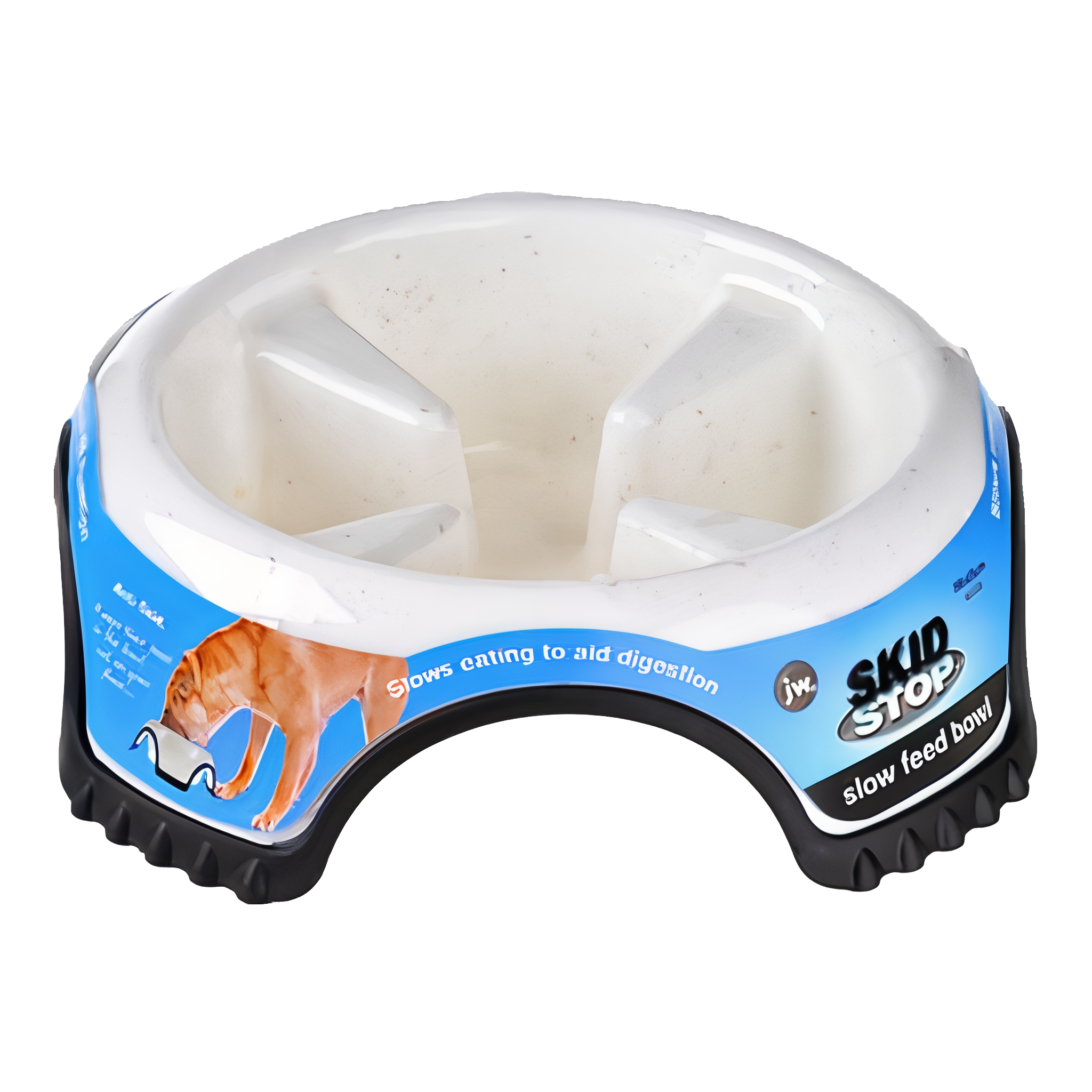 Petmate JW Skid Stop Slow Feed Bowl Dog Bowl