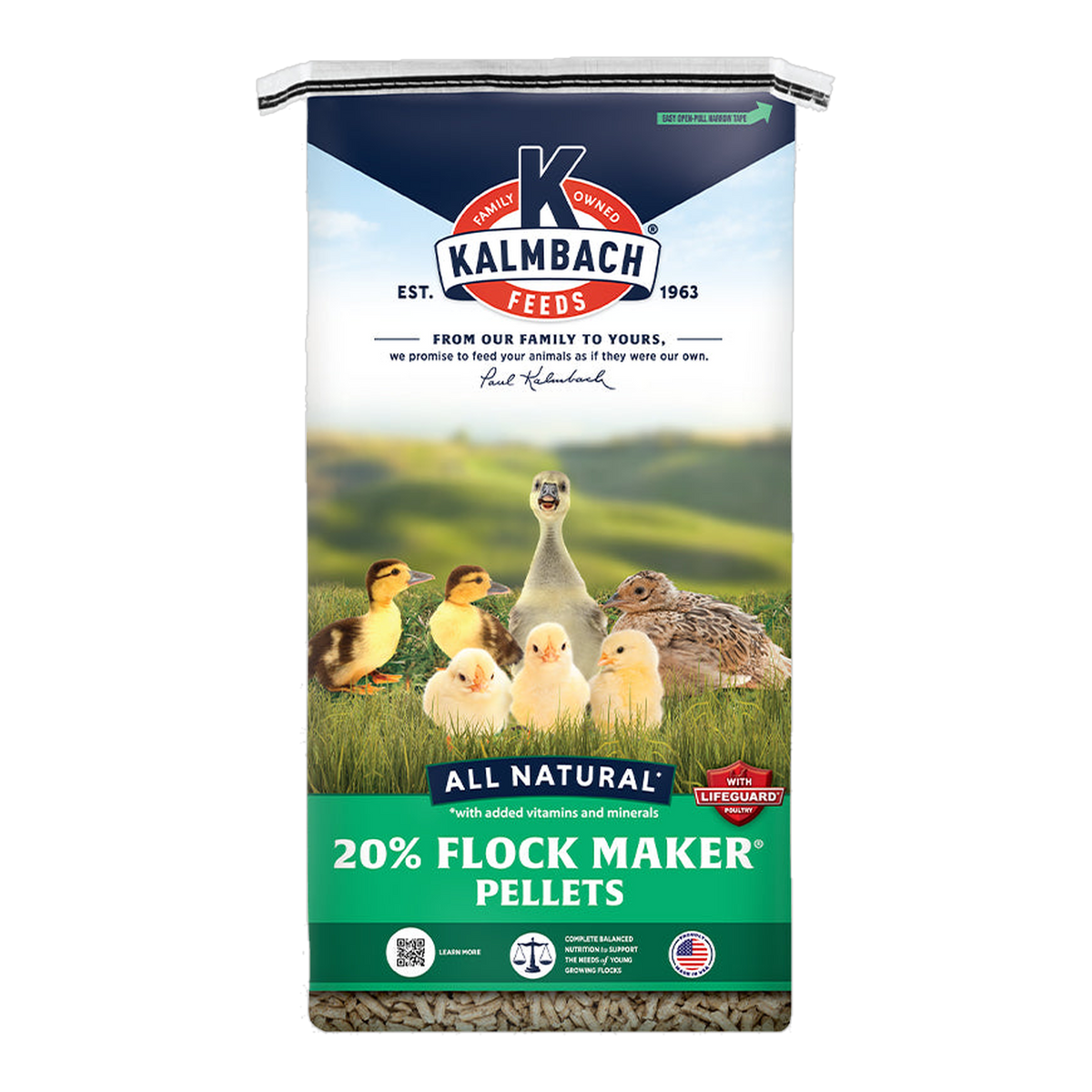 Kalmbach Feeds 20% Flock Maker Pellet 50 lb bag front