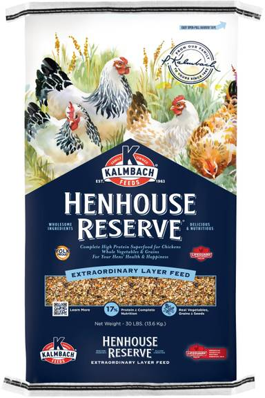 Kalmbach Feeds Henhouse Reserve Whole Grain Layer Feed, 30 lb bag for chickens