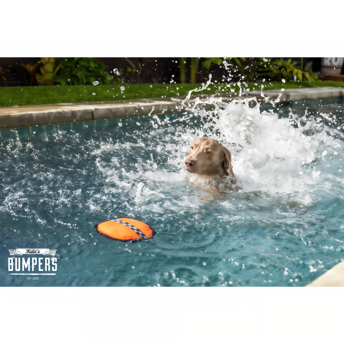 Katie's Bumpers Frequent Flyer Floater 8 in Fire Hose Dog Toy -- lifestyle