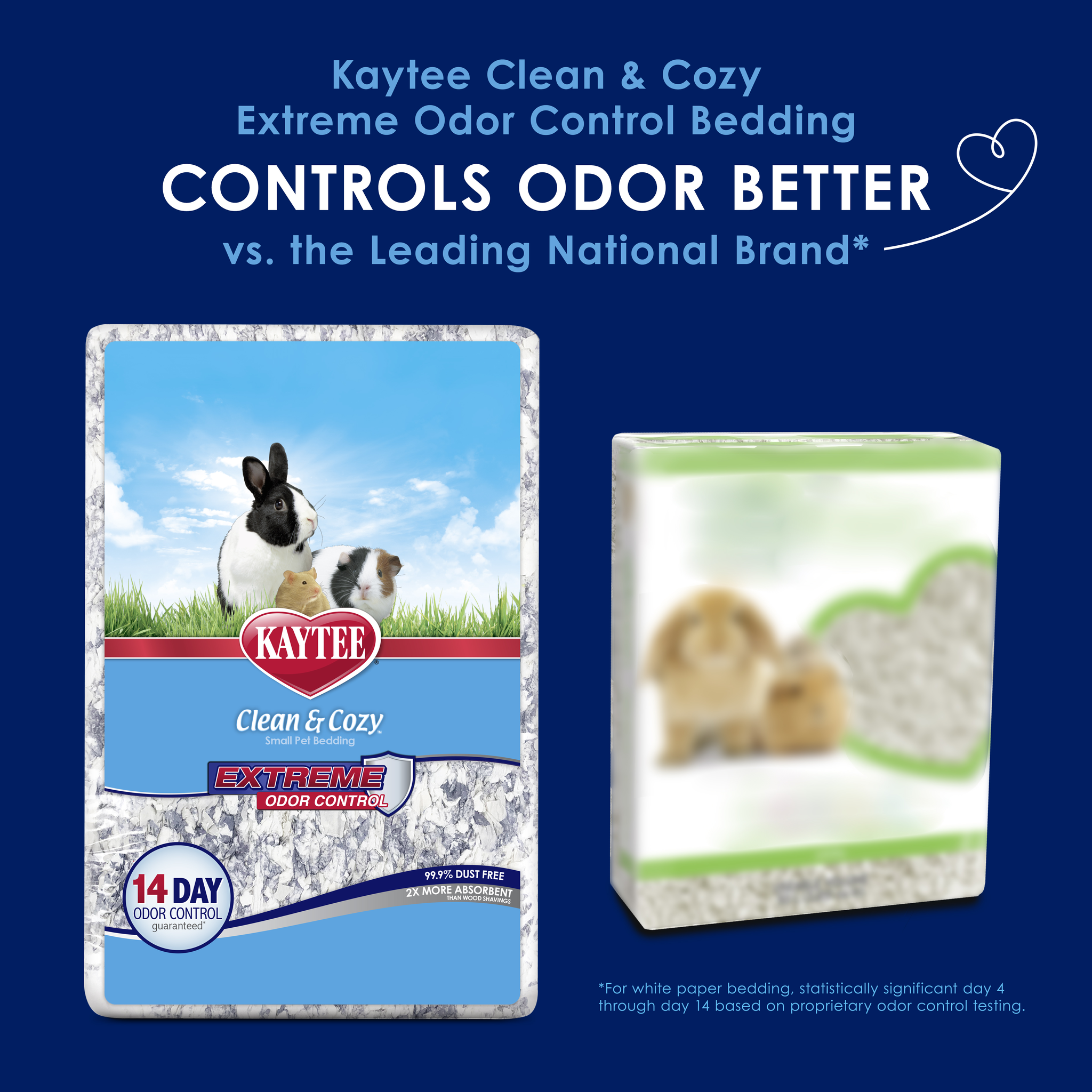 Kaytee Clean & Cozy Extreme Odor Control Bedding, 65 Liters controls odor better