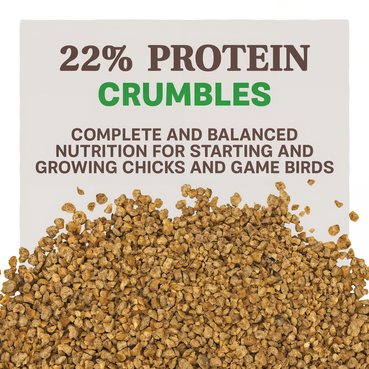 Kent Home Fresh Multi-Flock Chick N Game Starter/Grower Crumble 25 lb -- detail