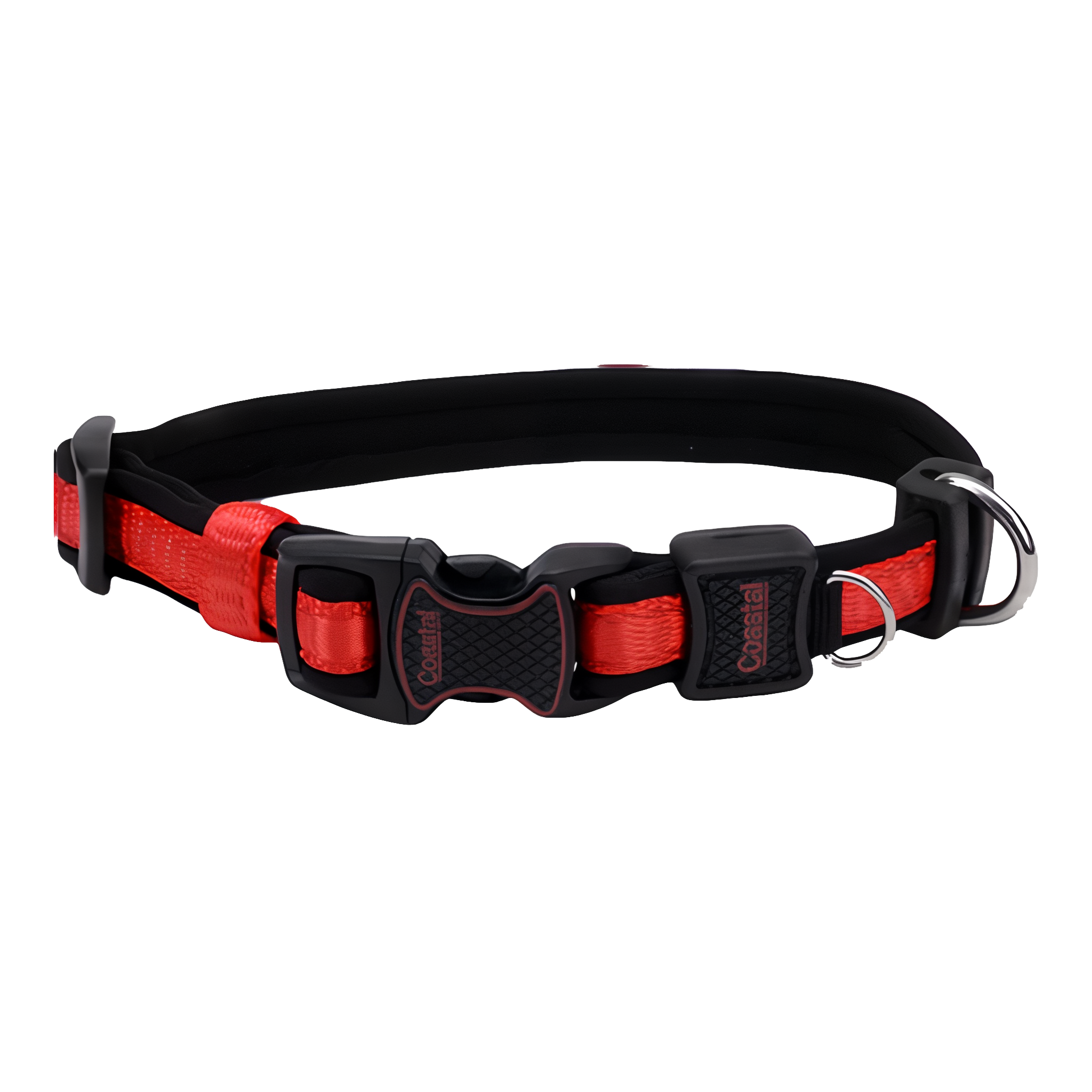 Coastal Inspire Collar, extra small size, adjusts 8 to 12 inches, red color.