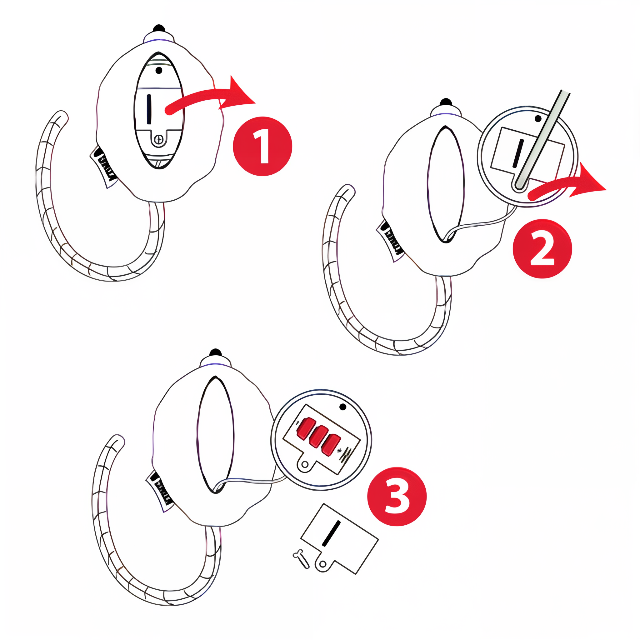 Battery replacement instructions for Flicker Mouse