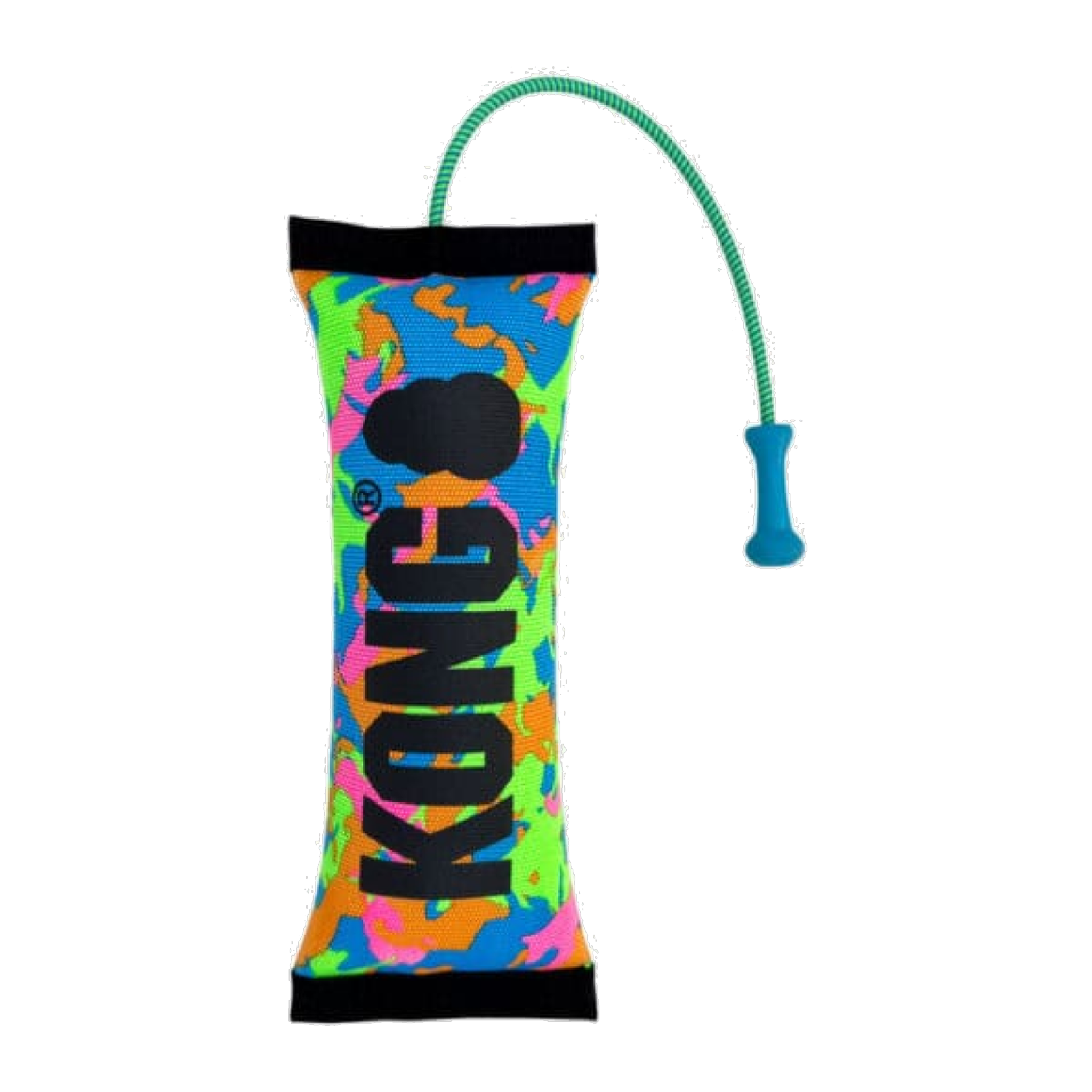 KONG Bunji High-Viz Bumper dog toy, assorted colors, front view