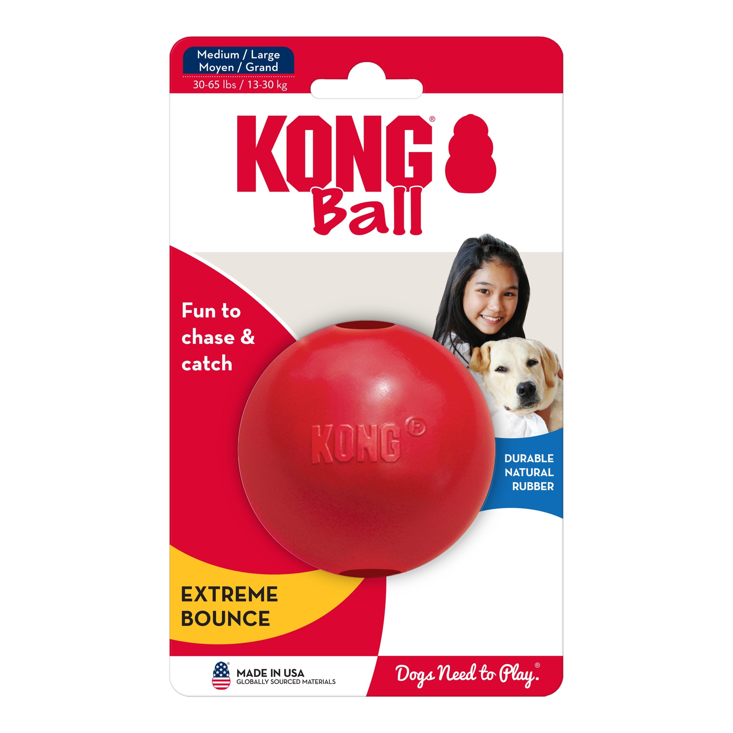 KONG Ball medium large size retail packaging