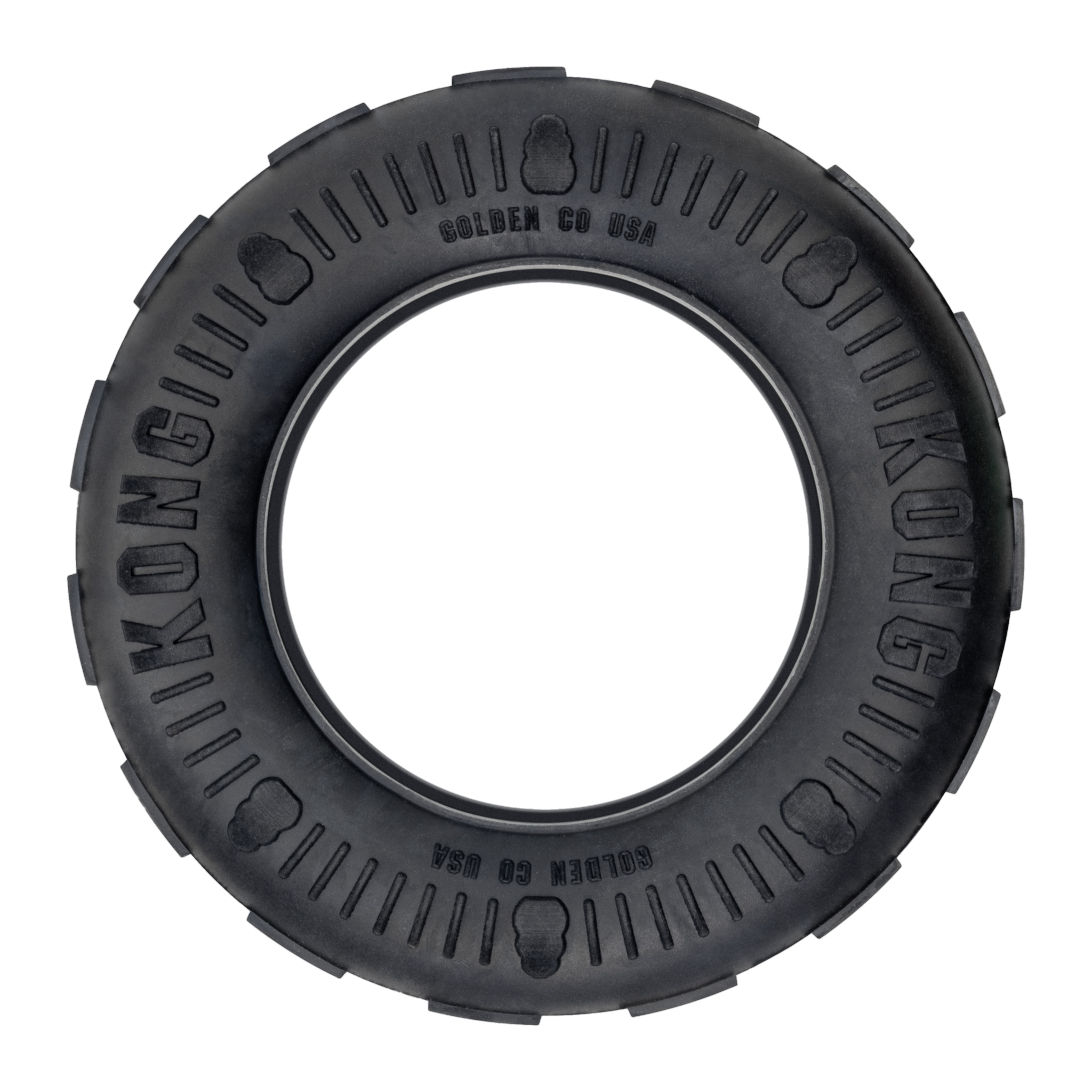 KONG Extreme Tire rubber dog toy front view