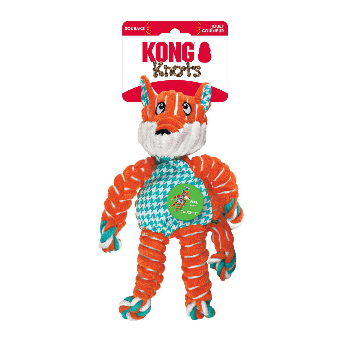 KONG Floppy Knots Fox small/medium in retail packaging