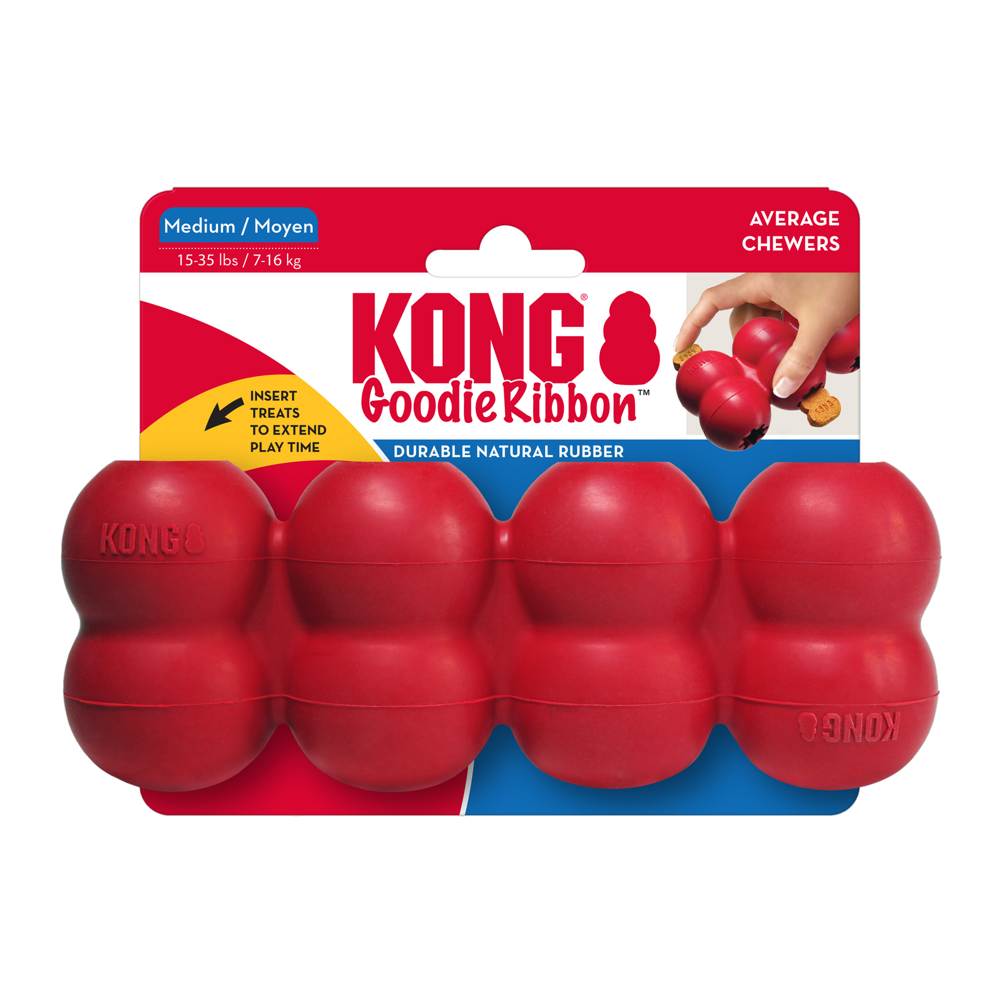 KONG Goodie Ribbon Medium in retail packaging