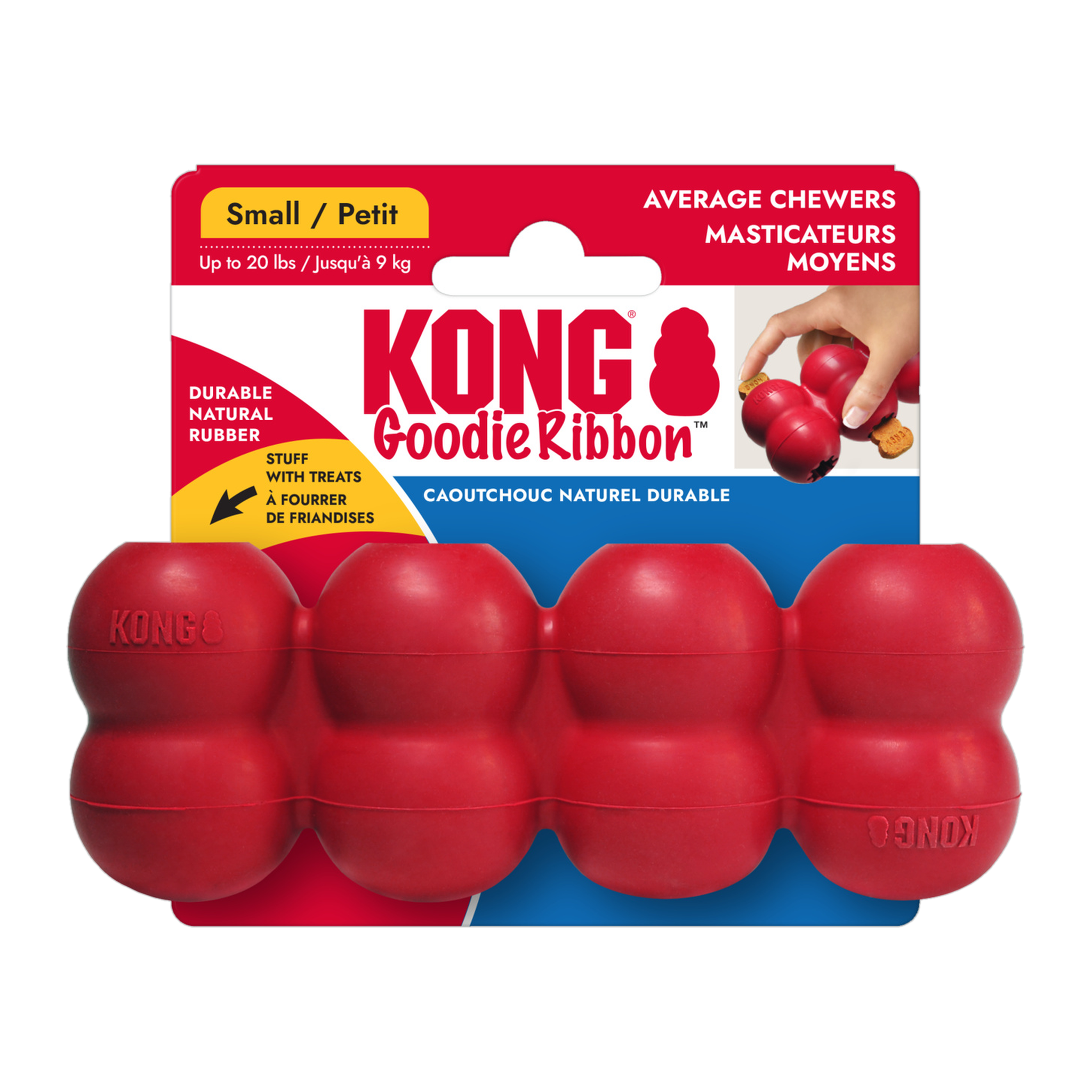 KONG Goodie Ribbon Small in retail packaging